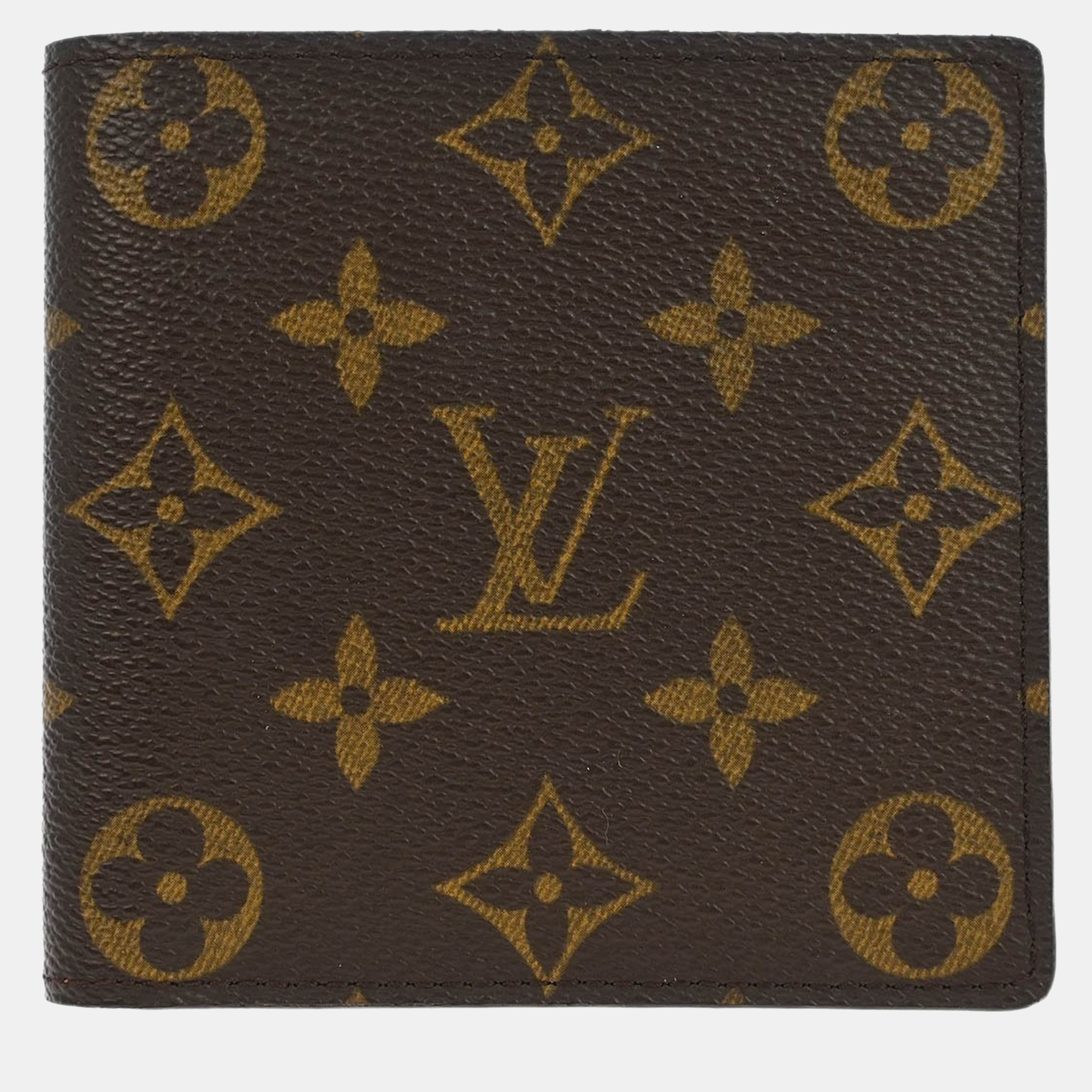 

Louis Vuitton Monogram Portefeuille Marco Wallet Purse, Brown