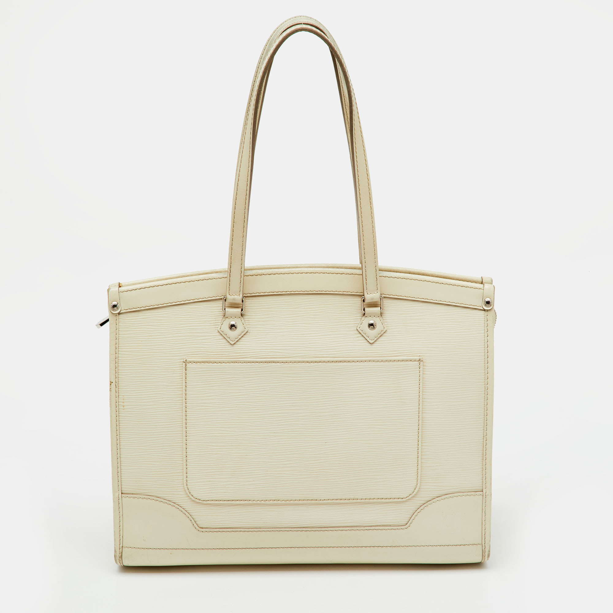 

Louis Vuitton Ivorie Epi Leather Madeleine GM Bag, White