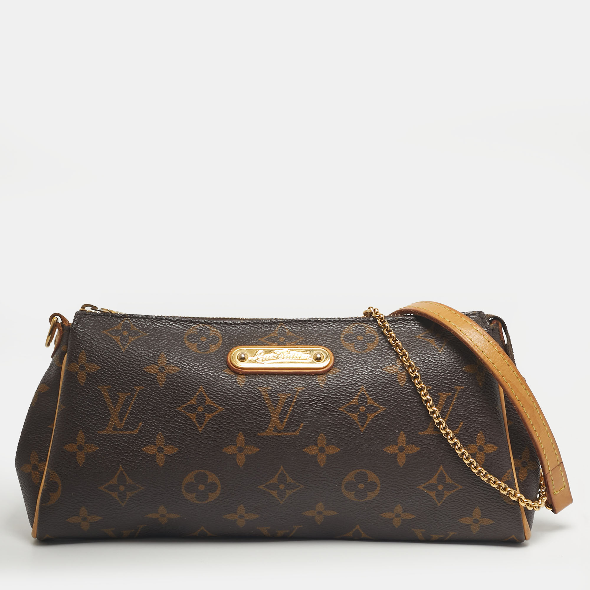 

Louis Vuitton Monogram Canvas Eva Pochette, Brown