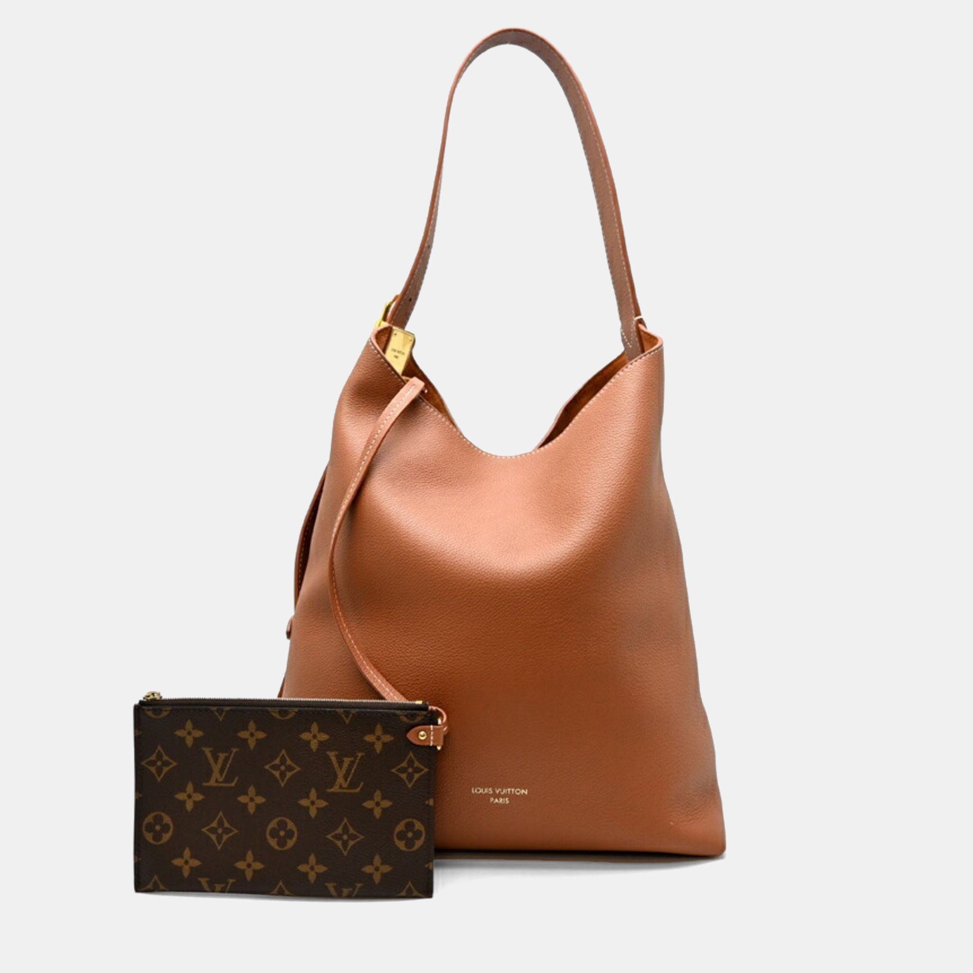 

Louis Vuitton Lowkey Hobo Mm Cognac Grained Calfskin Leather Shoulder Bag, Brown
