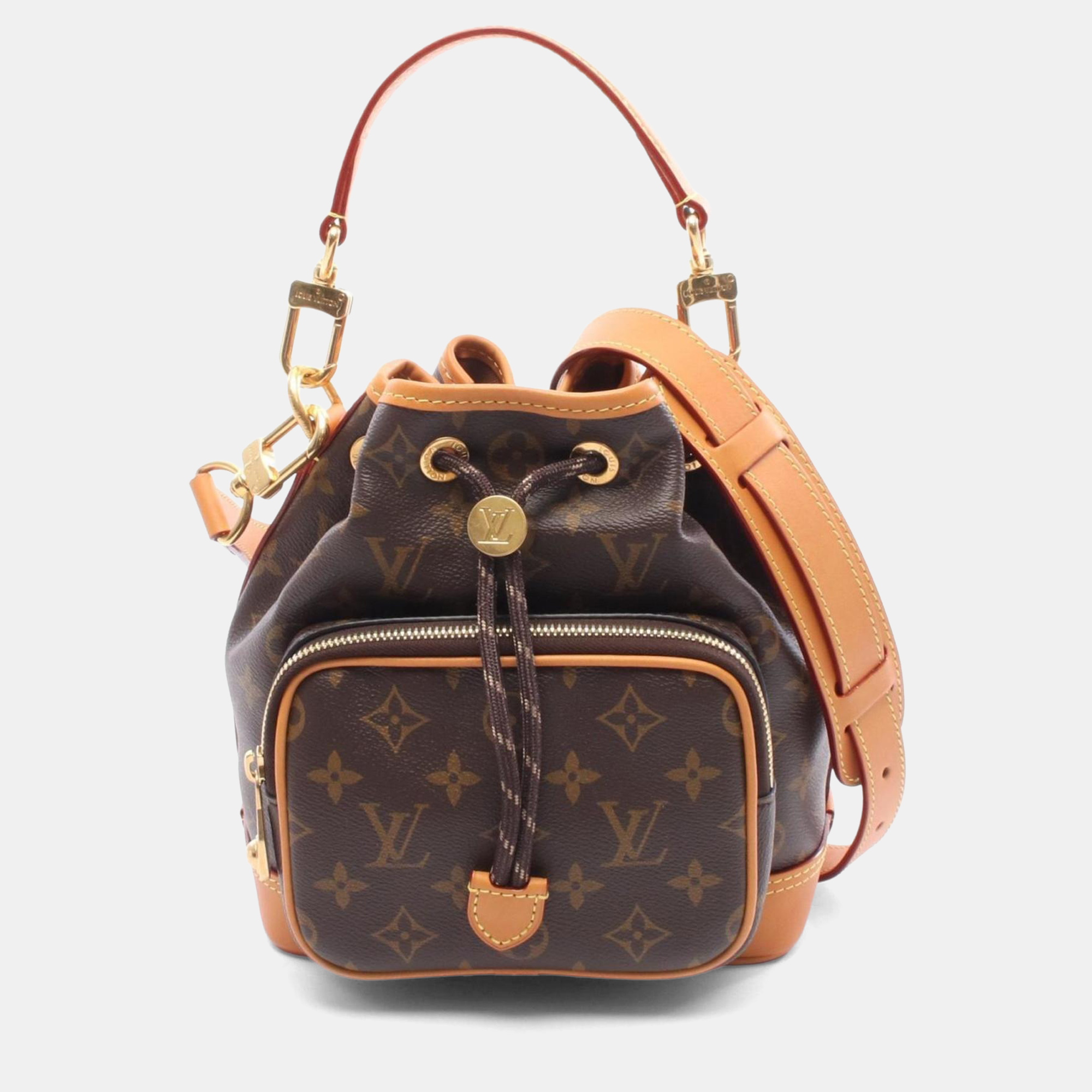 

Louis Vuitton Noe Cargo Brown Coated Canvas Leather Monogram Handbag