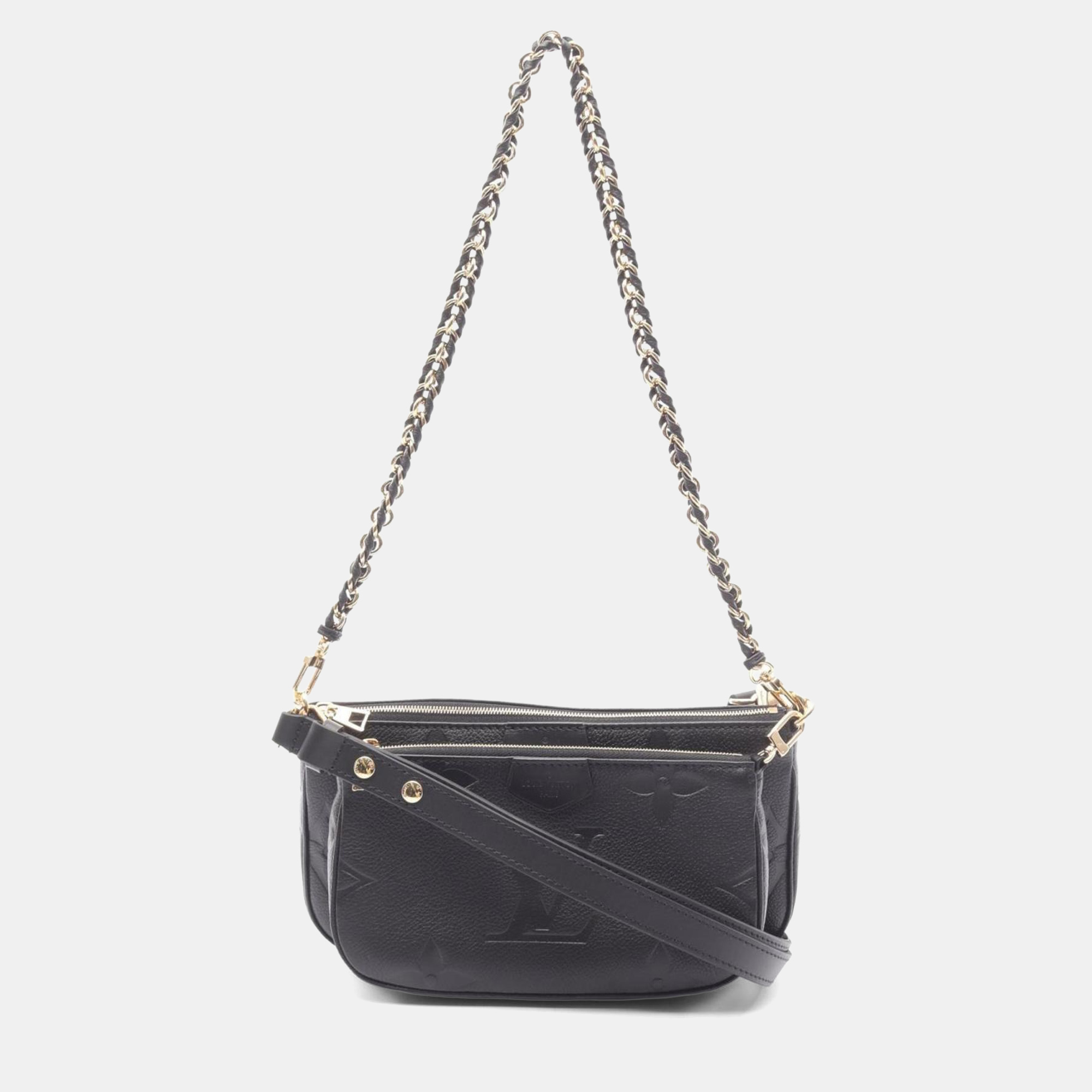 

Louis Vuitton Multi Pochette Accessoires Shoulder Bag In Monogram Empreinte Leather Black