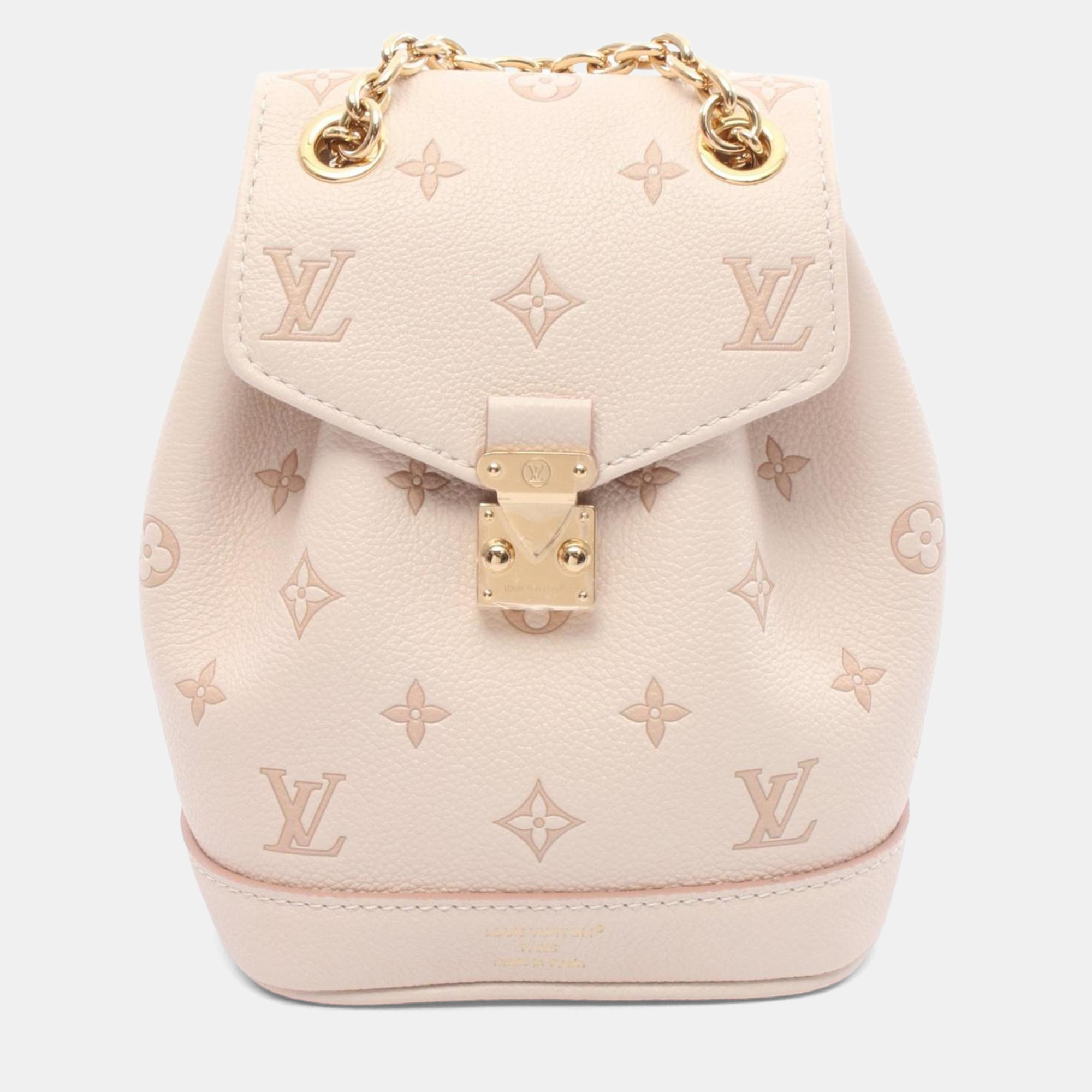 

Louis Vuitton Nano Noe Backpack In Monogram Empreinte Leather Pink