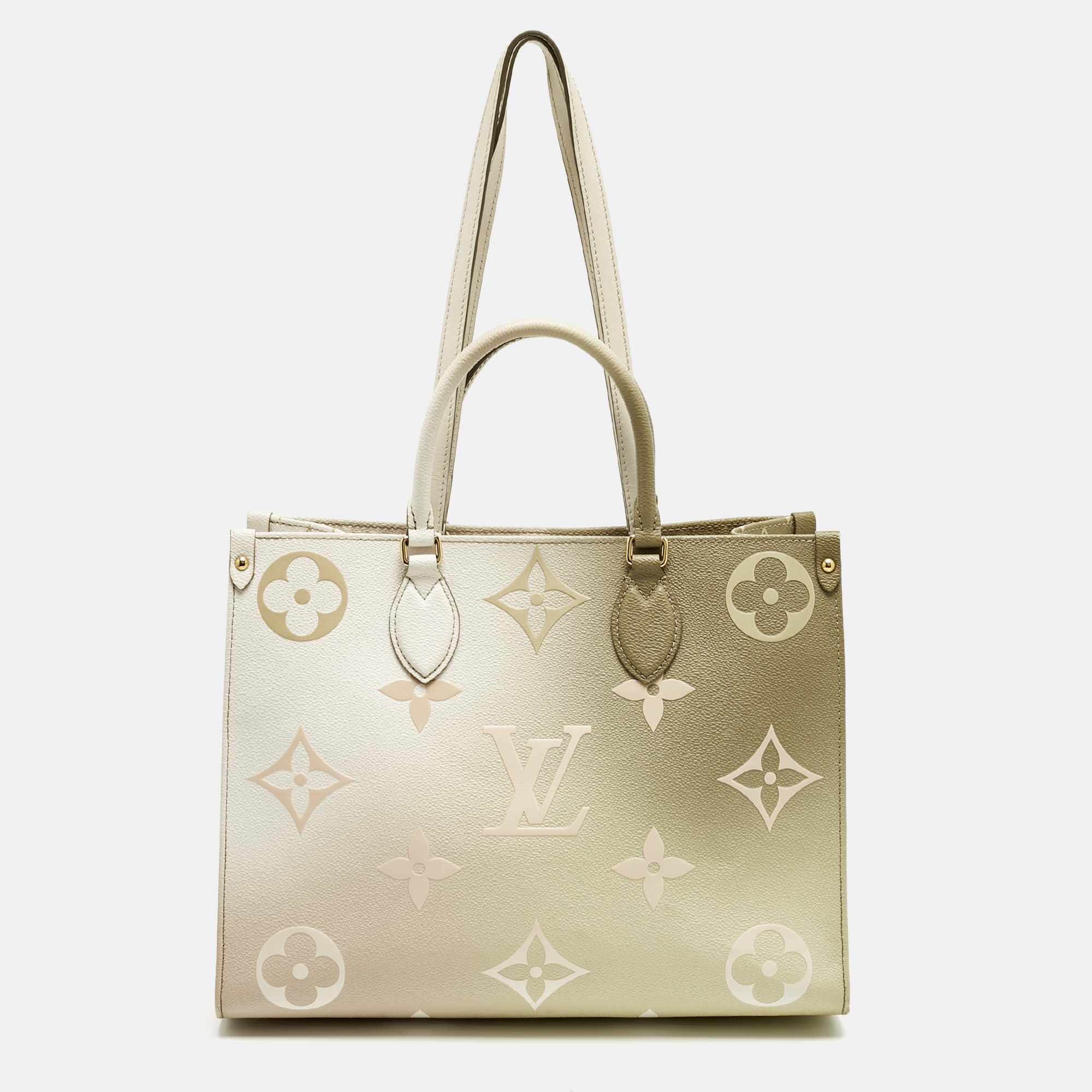

Louis Vuitton Sunset Khaki Monogram Giant Empreinte Leather Onthego MM Bag, Green