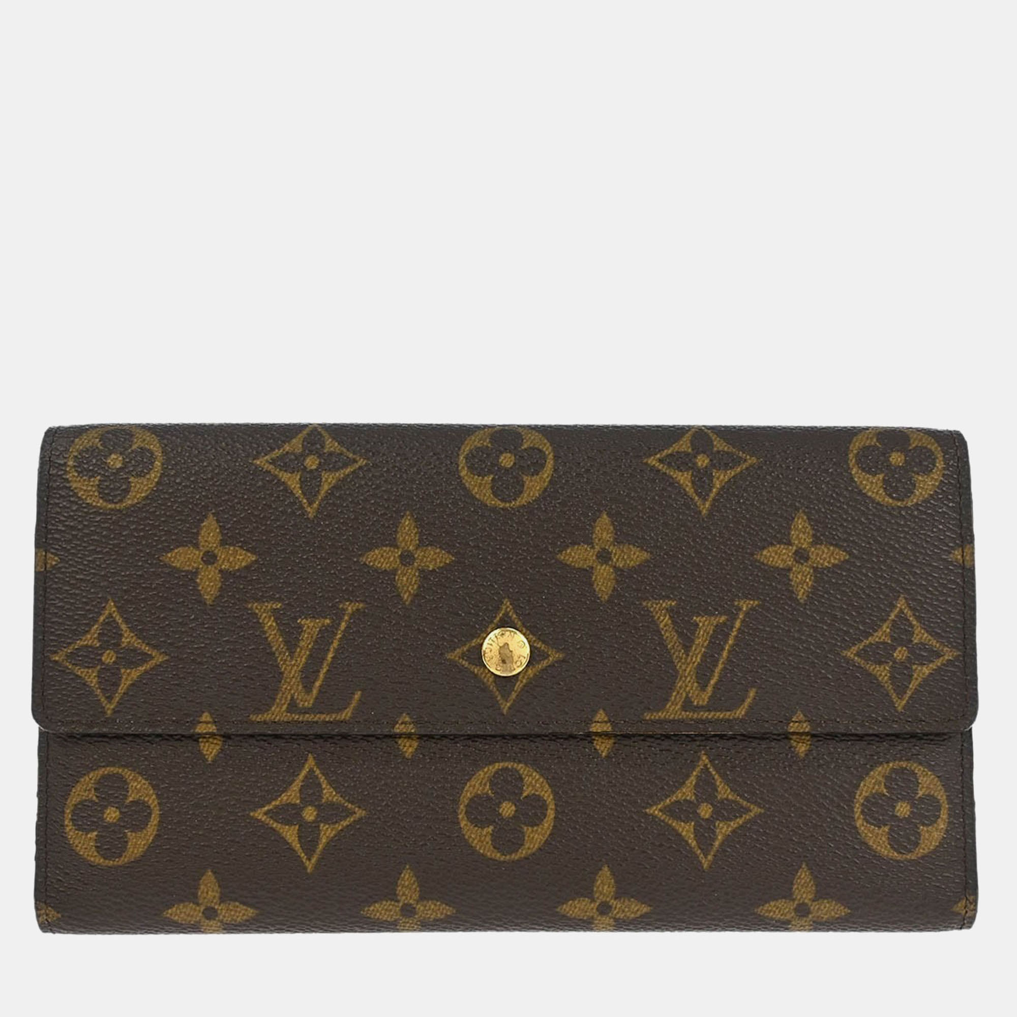 

Louis Vuitton Monogram Portefeuille International Wallet, Brown