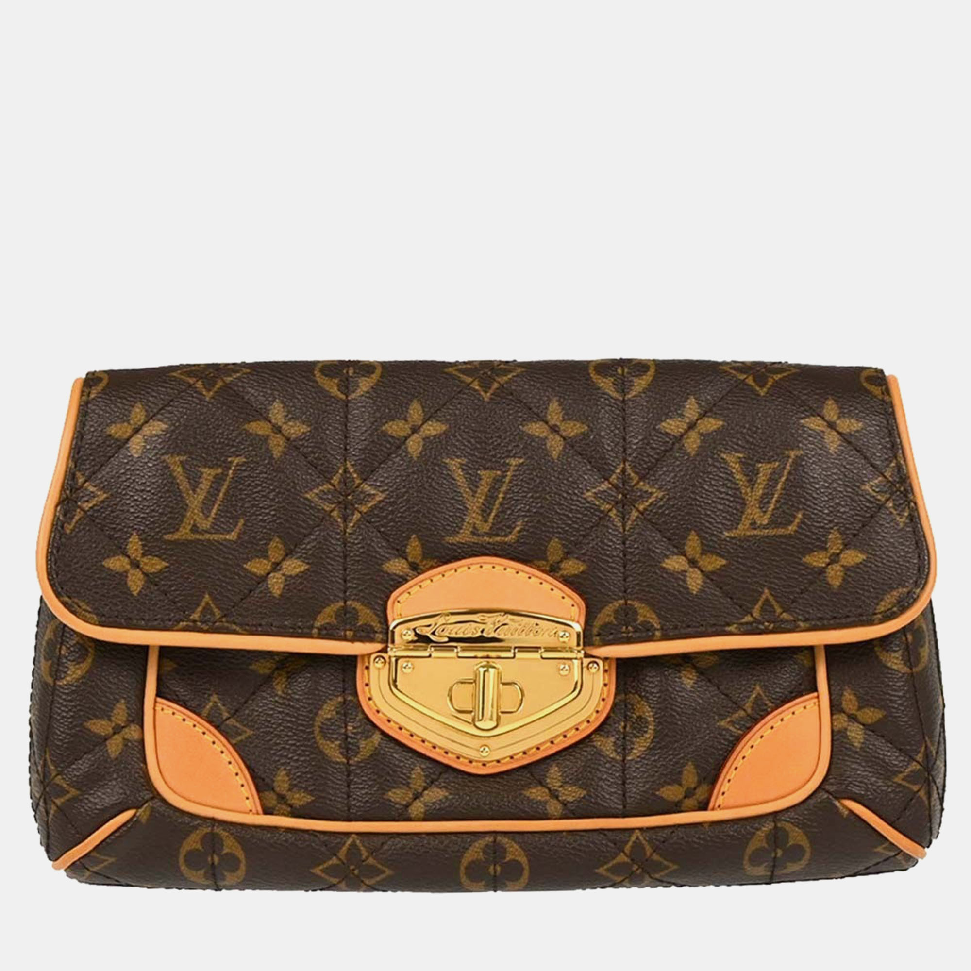 Pre-owned Louis Vuitton Monogram Etoile Clutch Bag In Brown