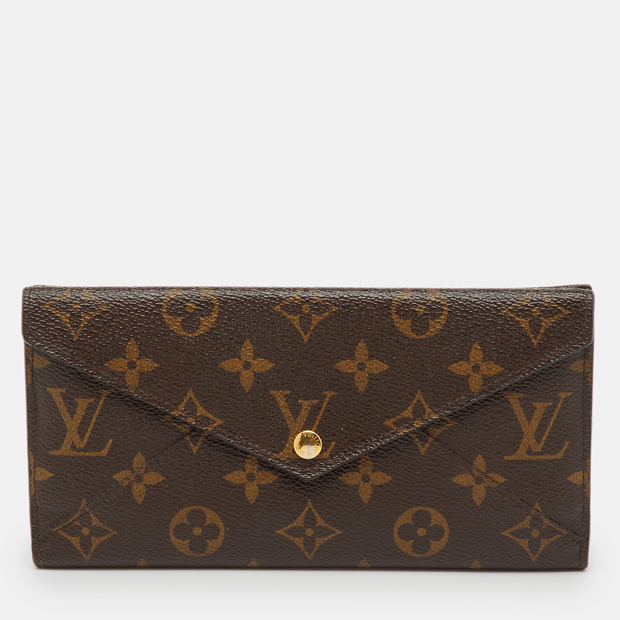 

Louis Vuitton Monogram Canvas Long Origami Wallet, Brown