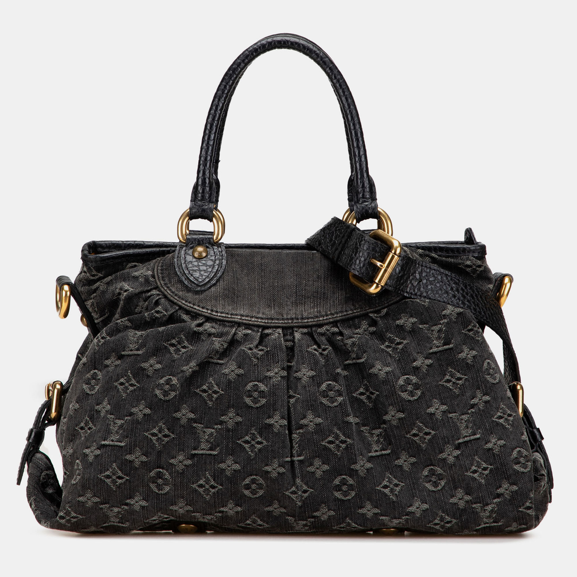 

Louis Vuitton Black Monogram Denim Neo Cabby MM