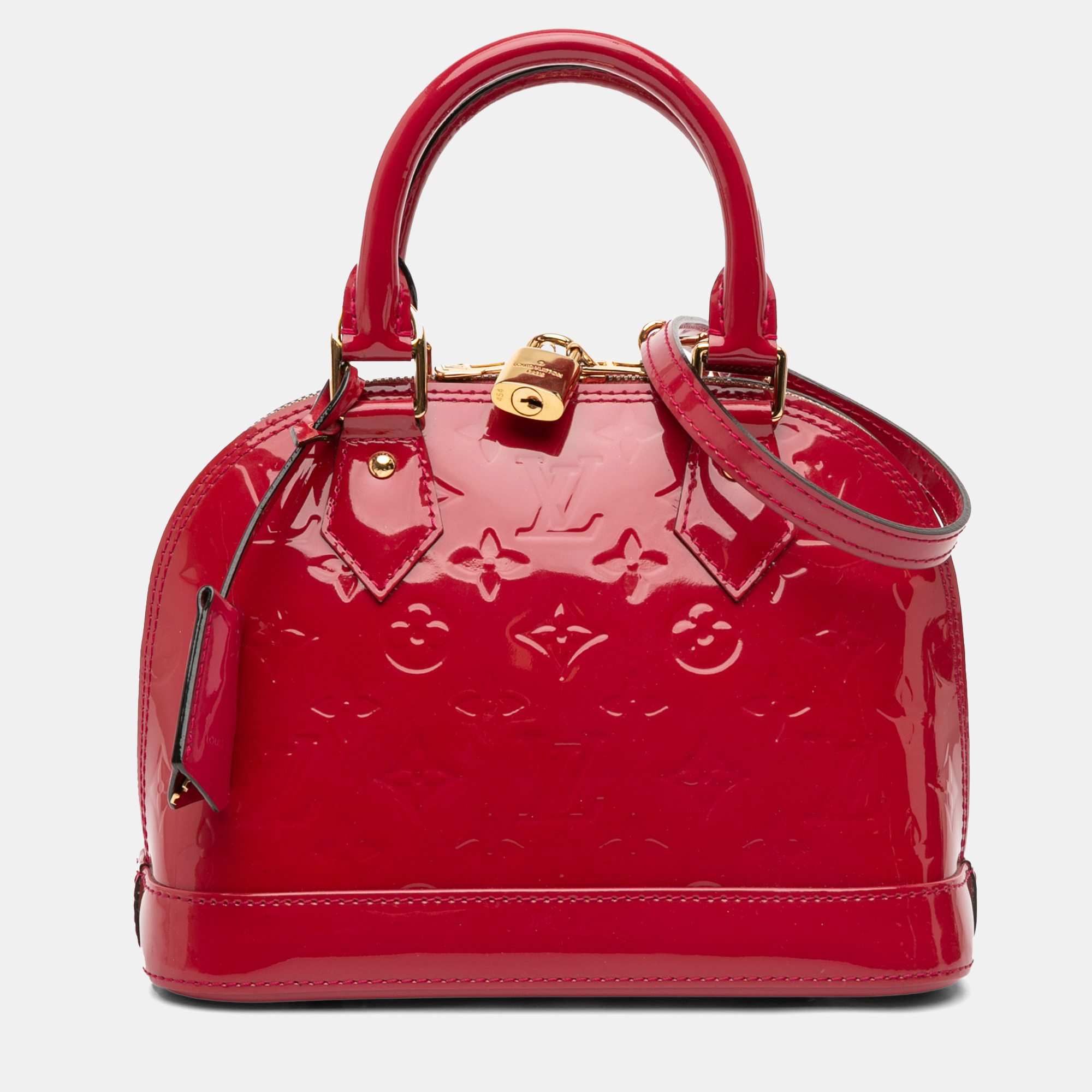 

Louis Vuitton Monogram Vernis Alma BB Bag, Red