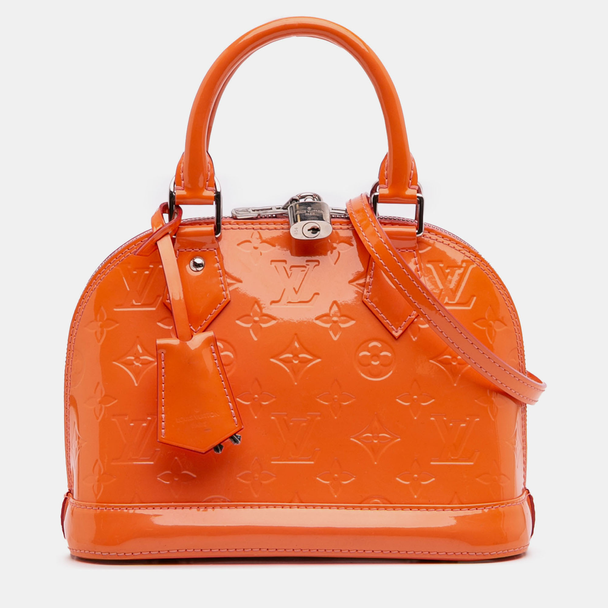

Louis Vuitton Orange Monogram Vernis Alma BB