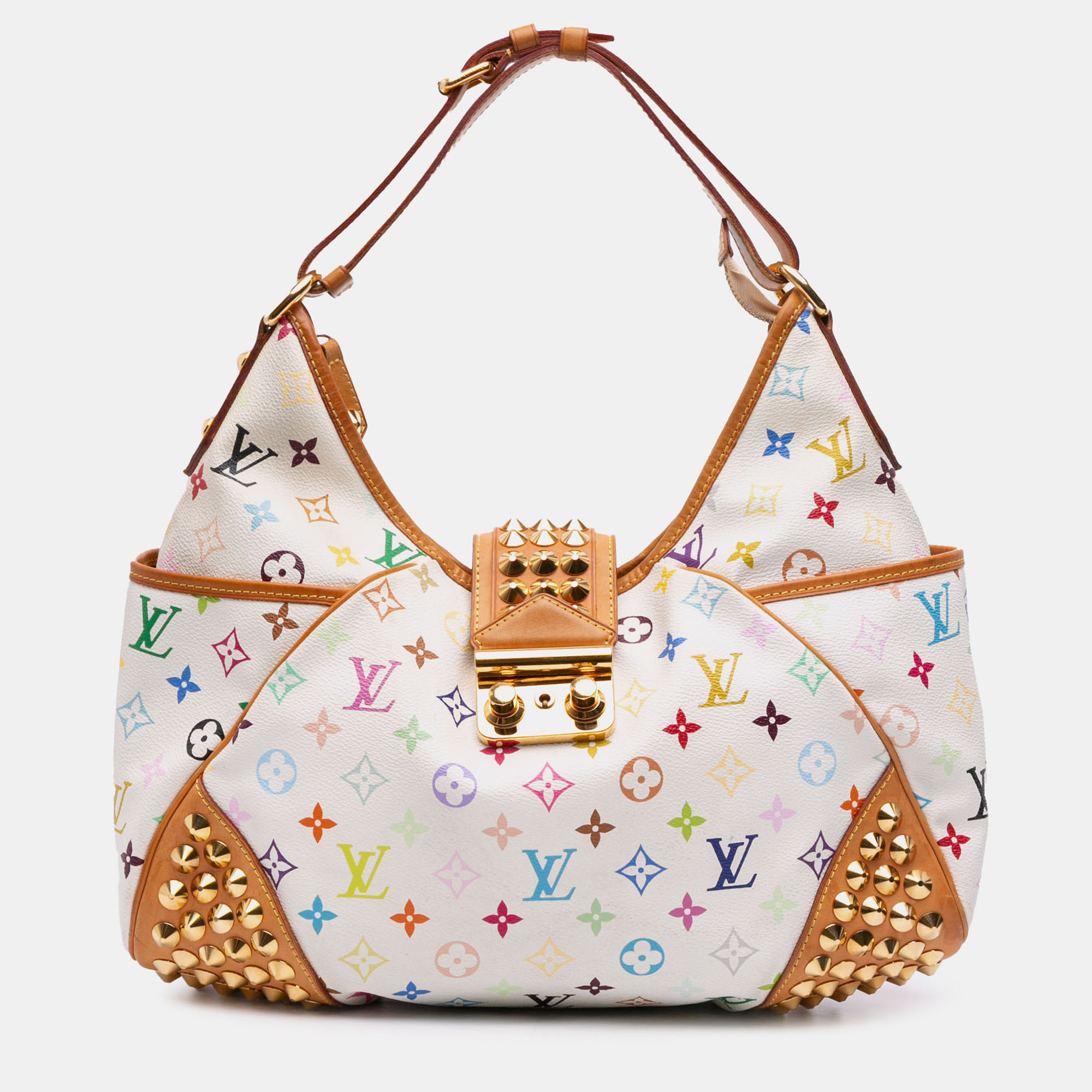 

Louis Vuitton White Monogram Multicolore Chrissie MM