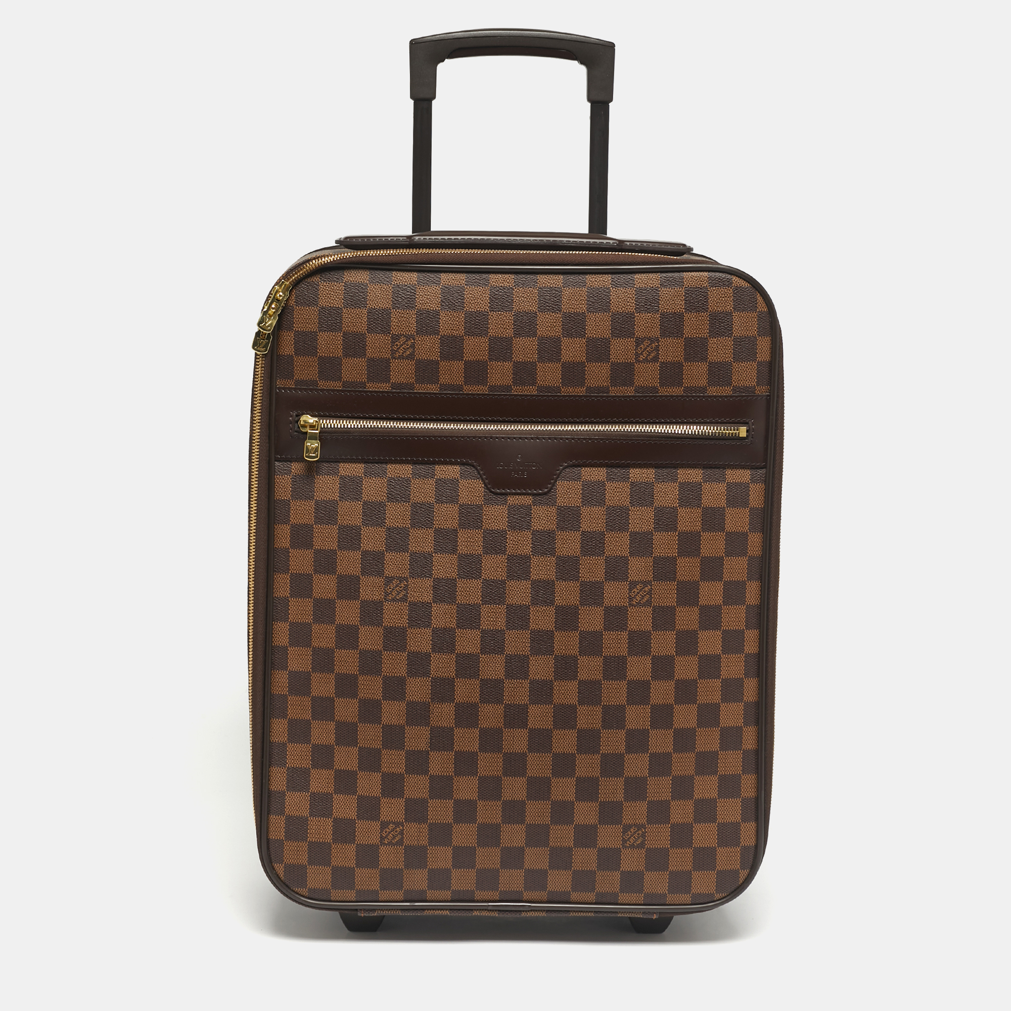 

Louis Vuitton Damier Ebene Canvas Pegase 45 Luggage, Brown