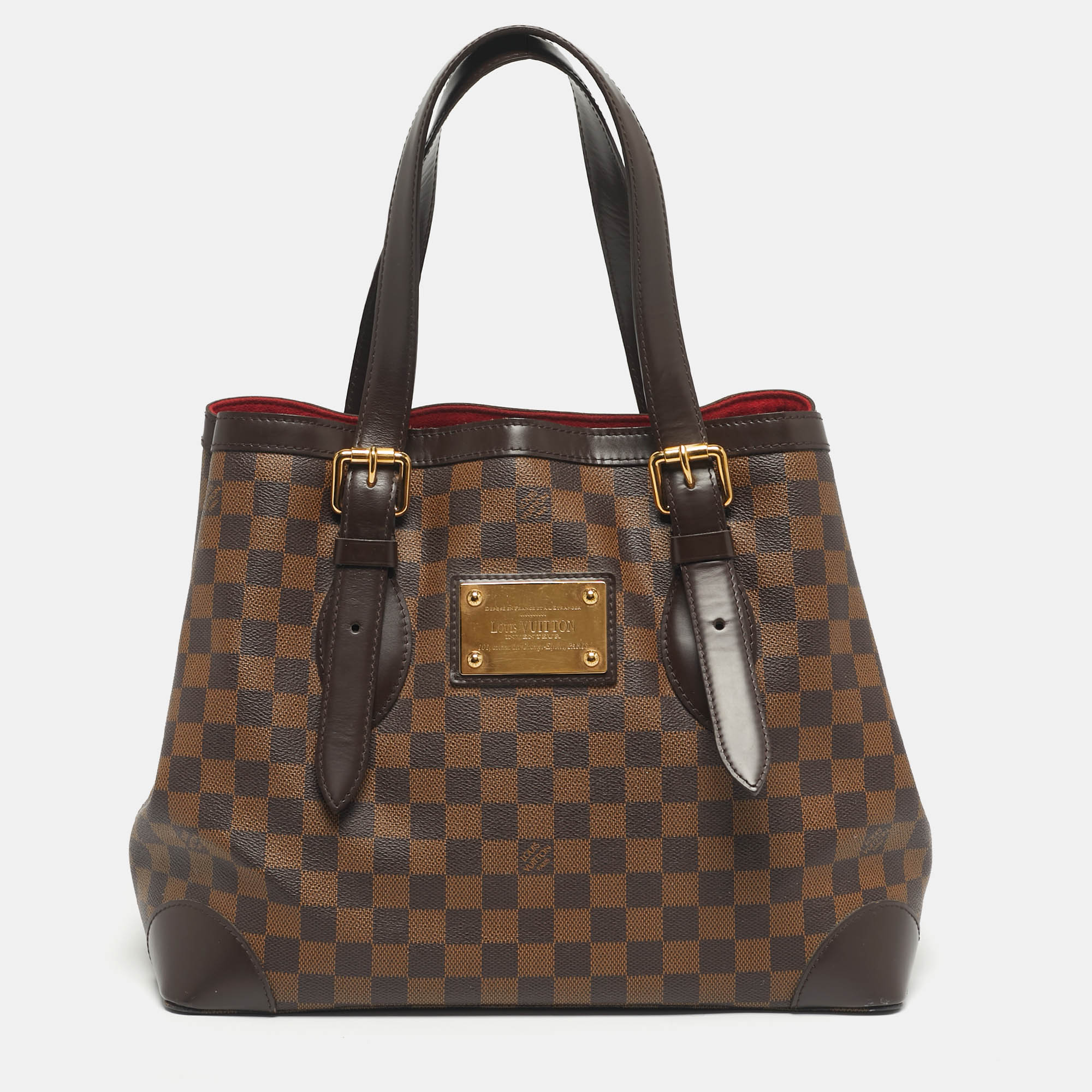 

Louis Vuitton Damier Ebene Canvas Hampstead MM Bag, Brown