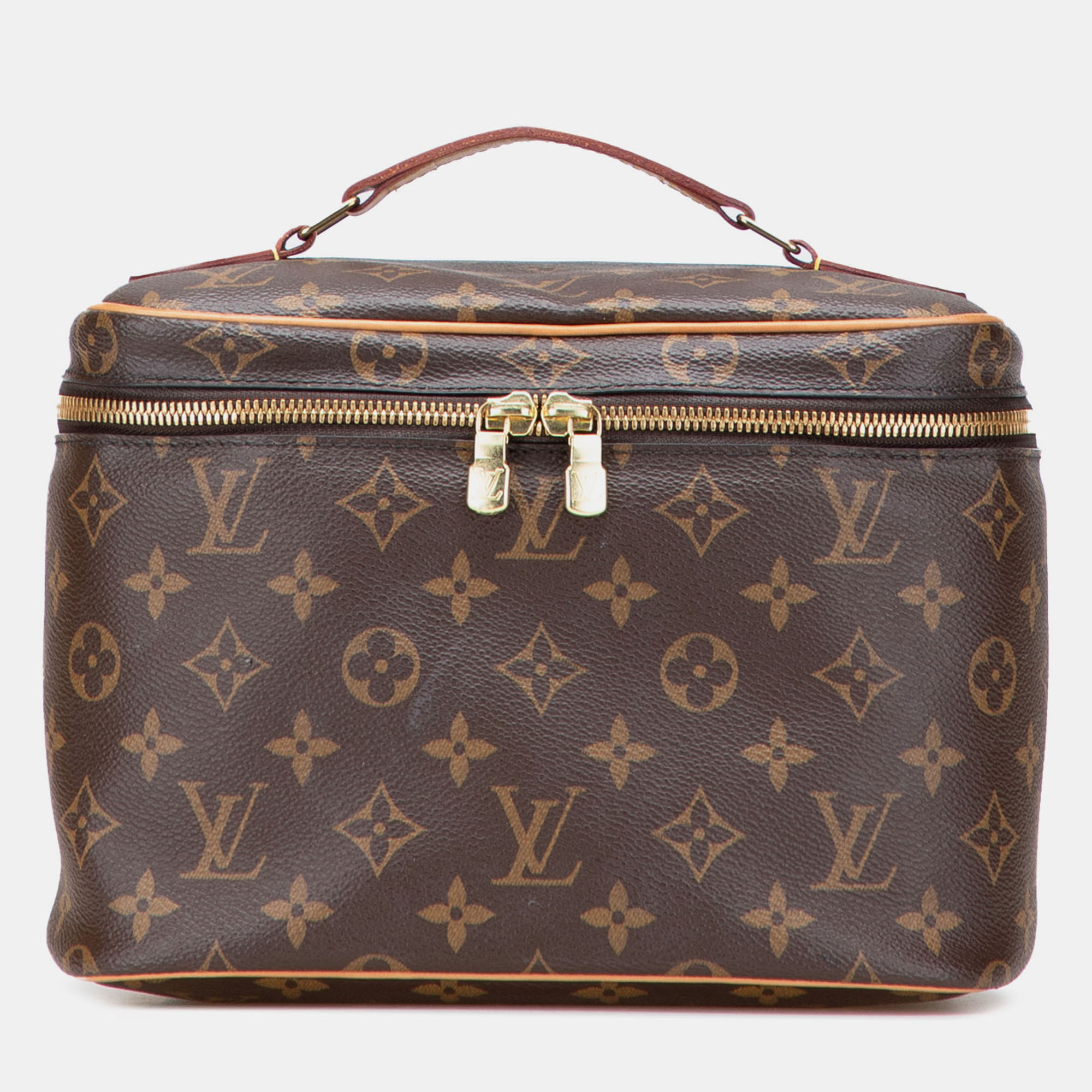 Pre-owned Louis Vuitton Brown Monogram Nice Bb Vanity Case