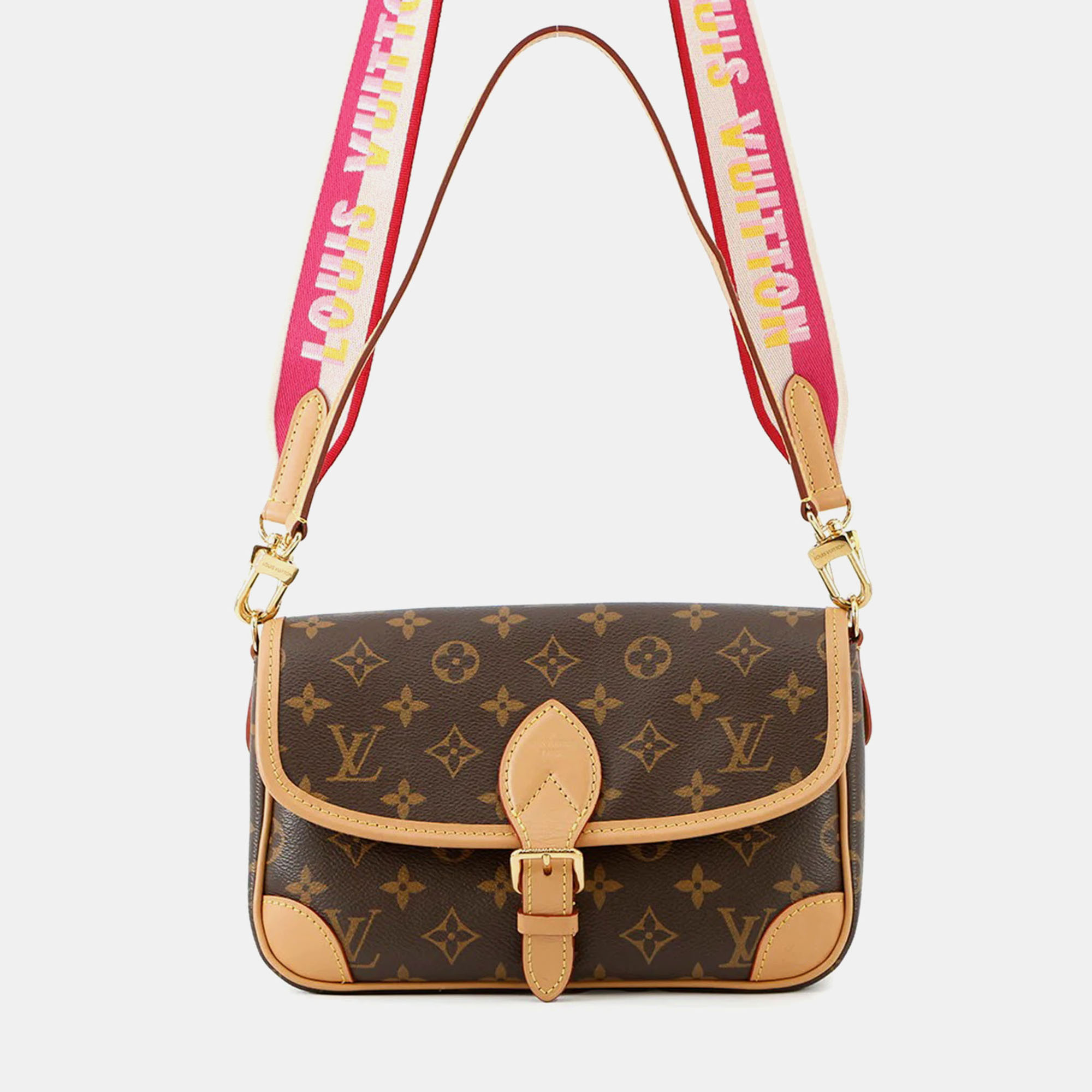 

Louis Vuitton Diane Nm Fuchsia Monogram PM Crossbody Bag, Brown