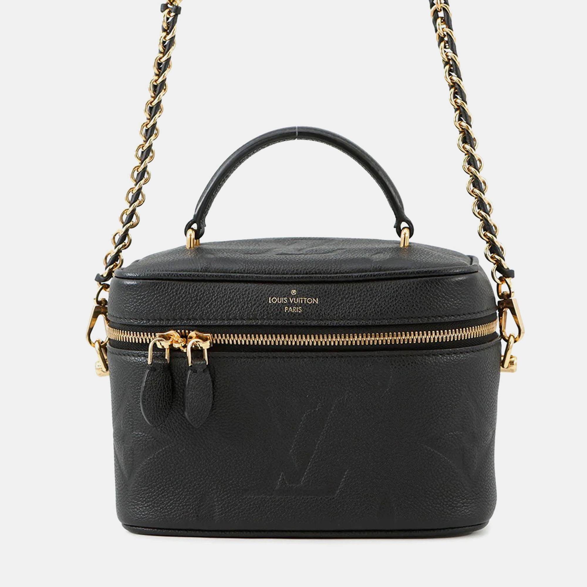 

Louis Vuitton Black Monogram Empreinte Leather PM Vanity Bag