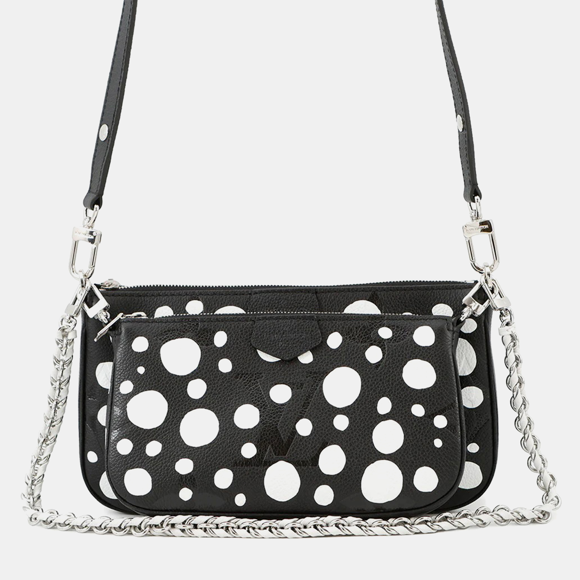 

Louis Vuitton Lv X Yk Multi Pochette Accessoires Noir Monogram Empreinte Leather Infinity Dot, Black