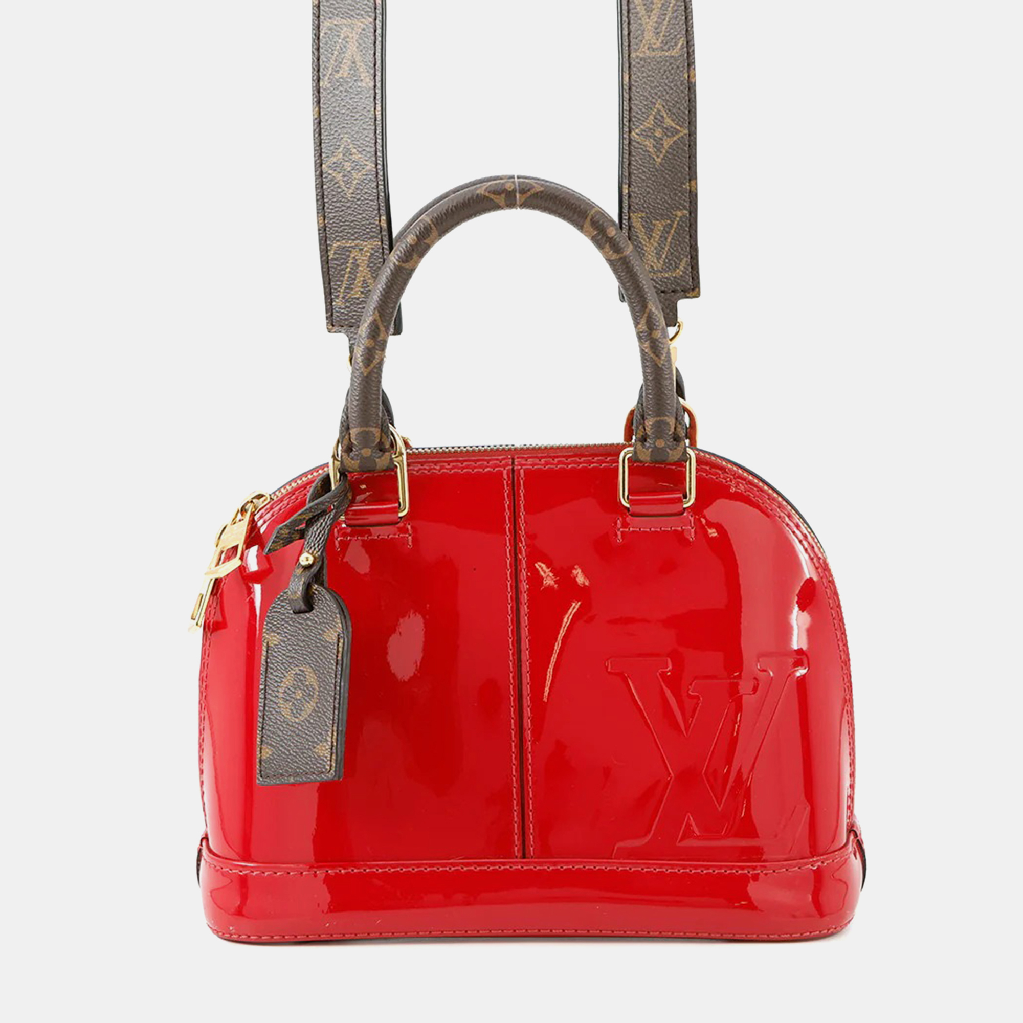 

Louis Vuitton Alma Scarlet Monogram Vernis Leather Size Bb, Red