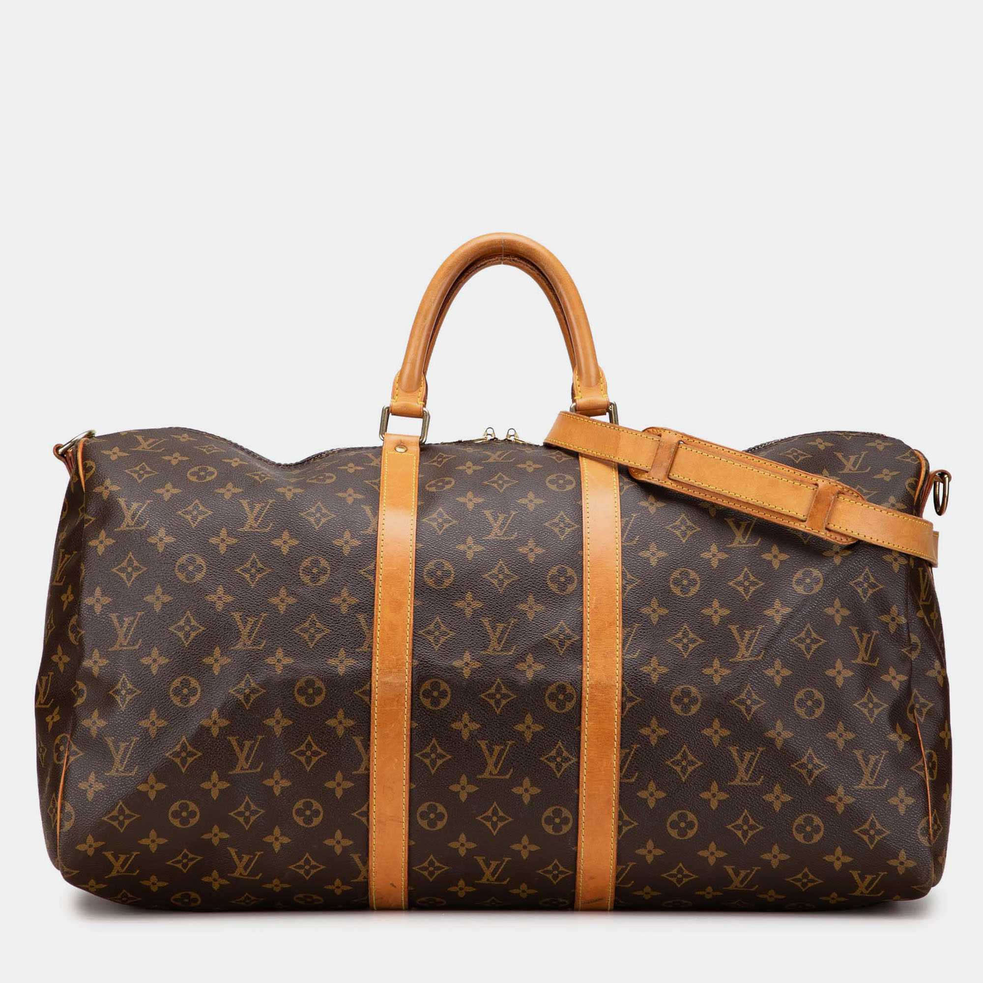 

Louis Vuitton Brown Monogram Keepall Bandouliere 55