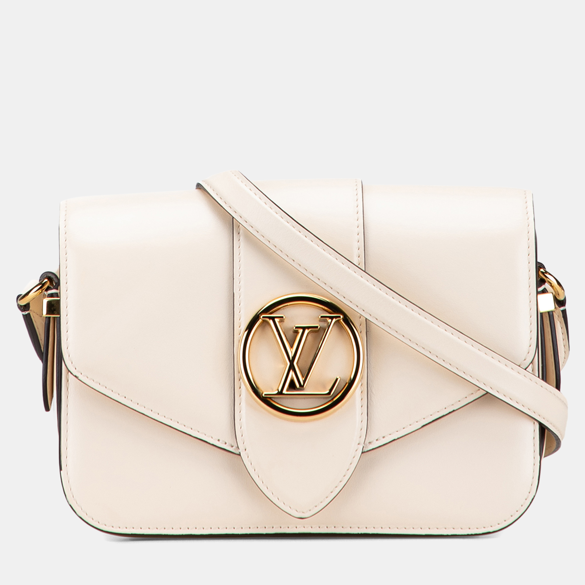 

Louis Vuitton White Calfskin LV Pont