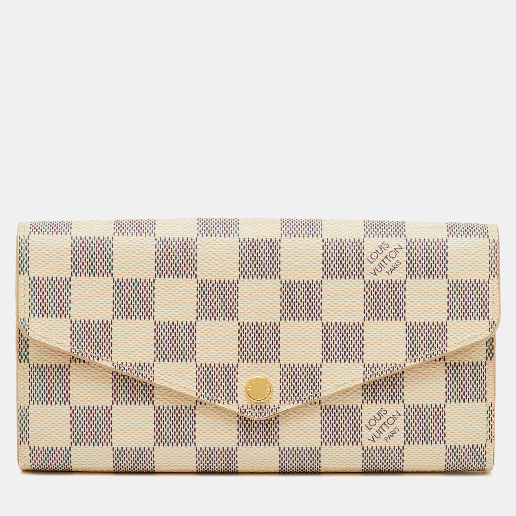 

Louis Vuitton Damier Azur Canvas Sarah Wallet, White