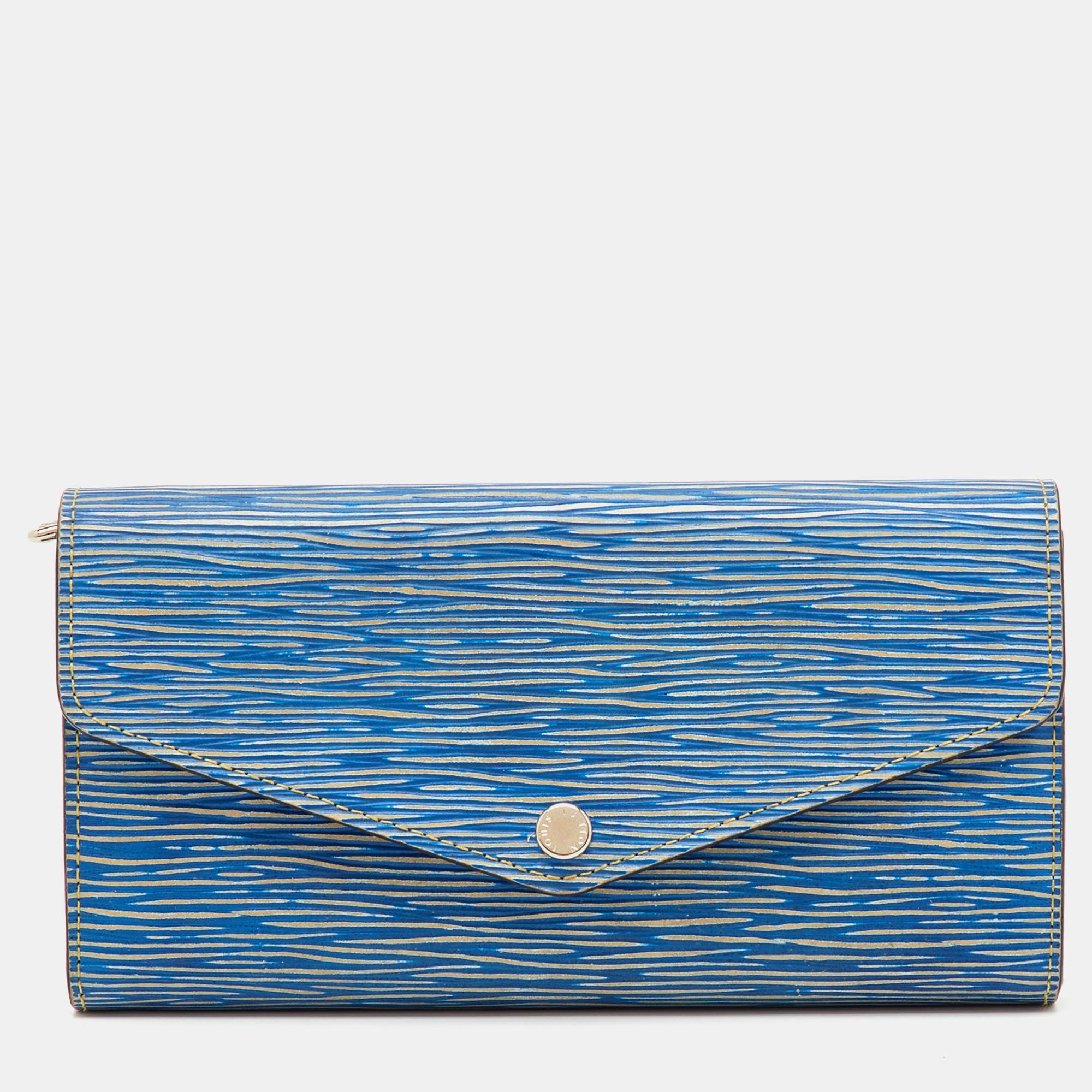 

Louis Vuitton Light Denim Epi Leather Sarah Wallet, Blue