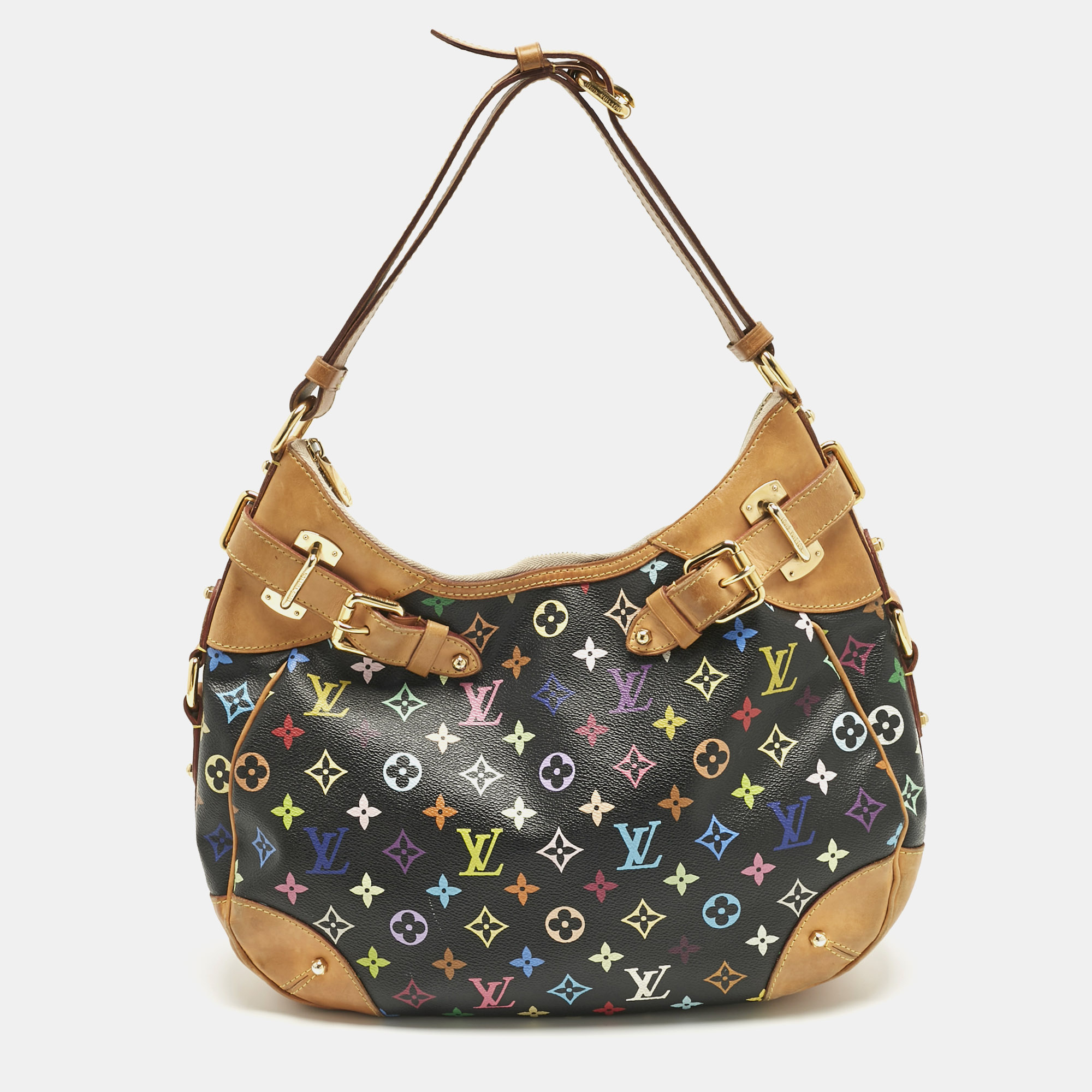 

Louis Vuitton Black Multicolor Monogram Canvas Greta Bag