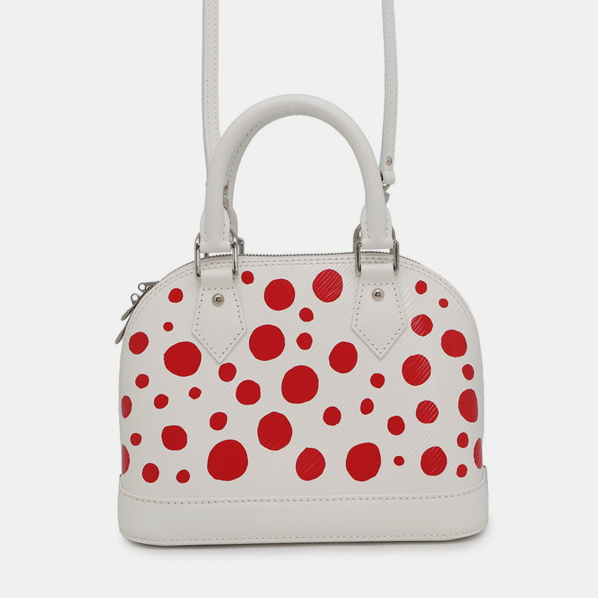 

Louis Vuitton Alma BB LV X YK White Epi Leather Satchel Bag