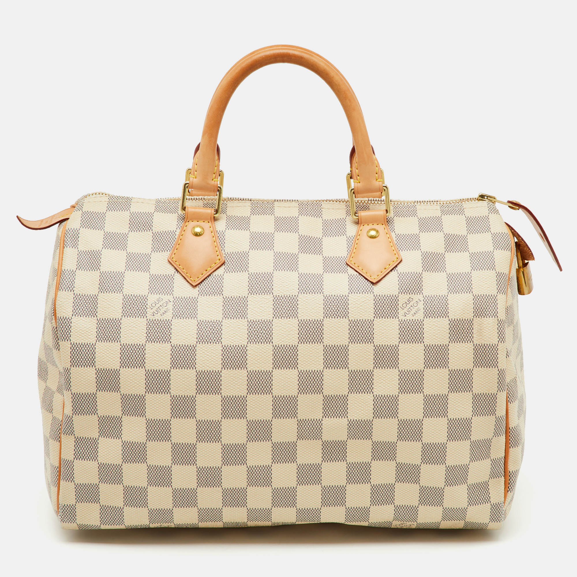 

Louis Vuitton Damier Azur Canvas Speedy 30 Bag, White