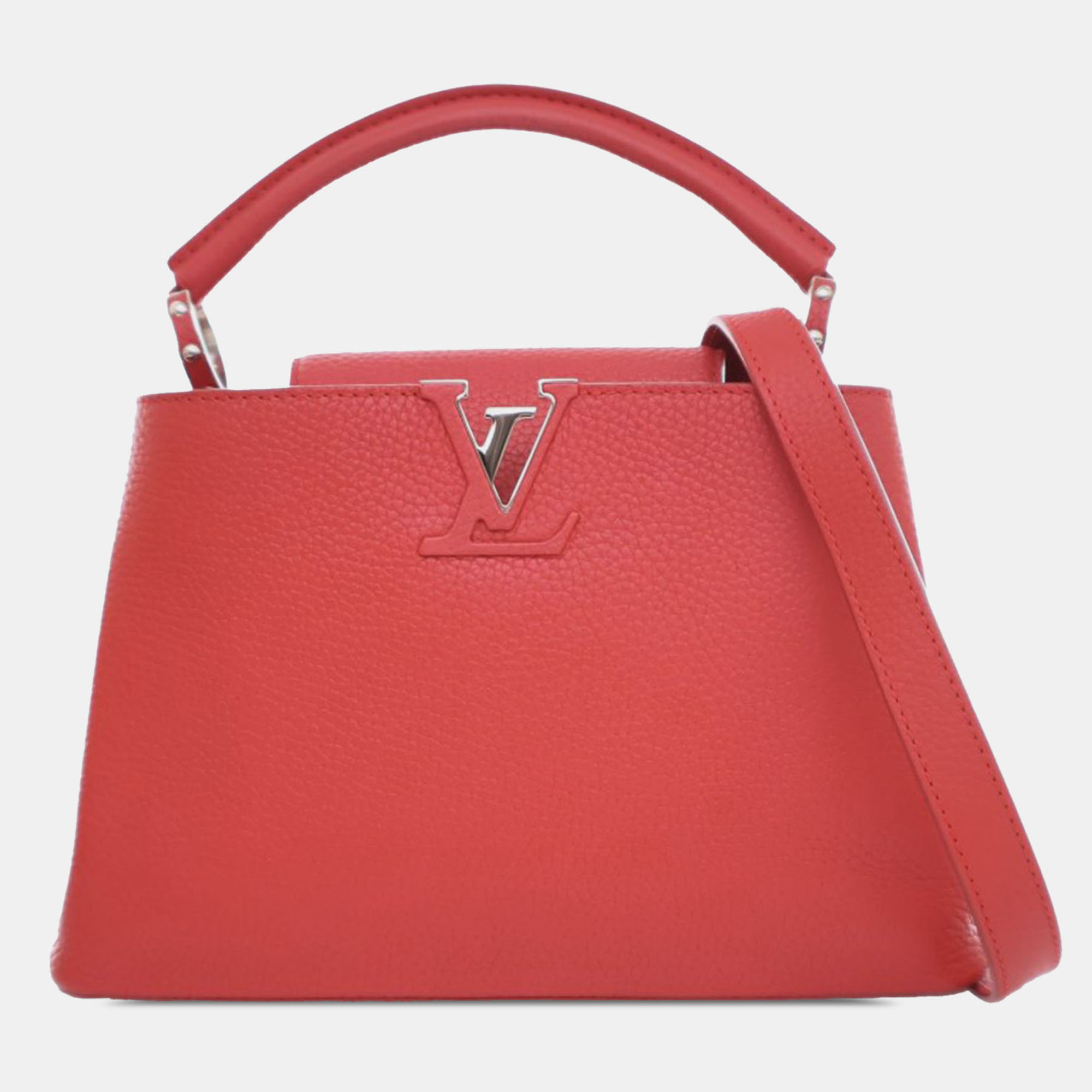 

Louis Vuitton Red Taurillon Capucines BB