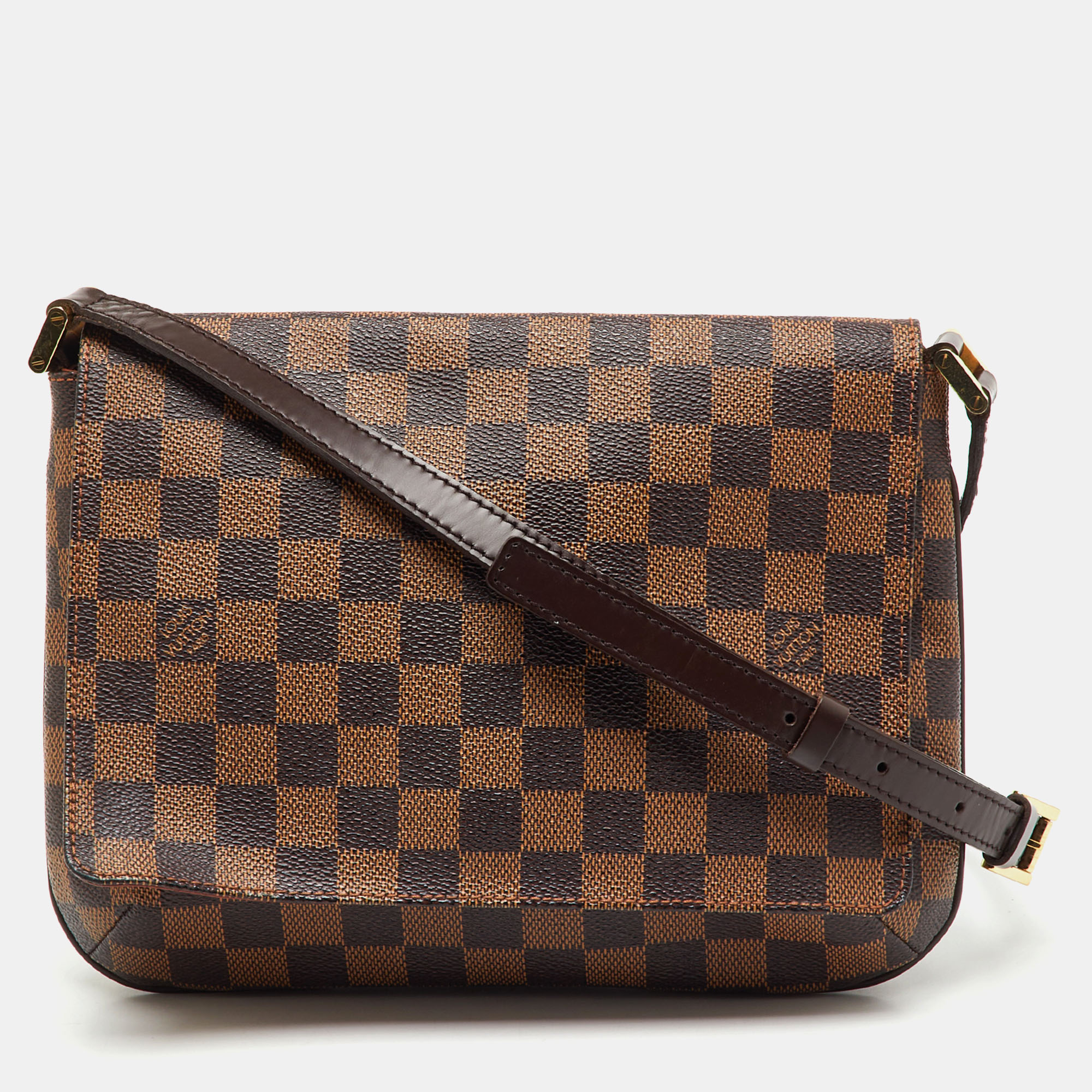 

Louis Vuitton Damier Ebene Canvas Musette Tango Bag, Brown
