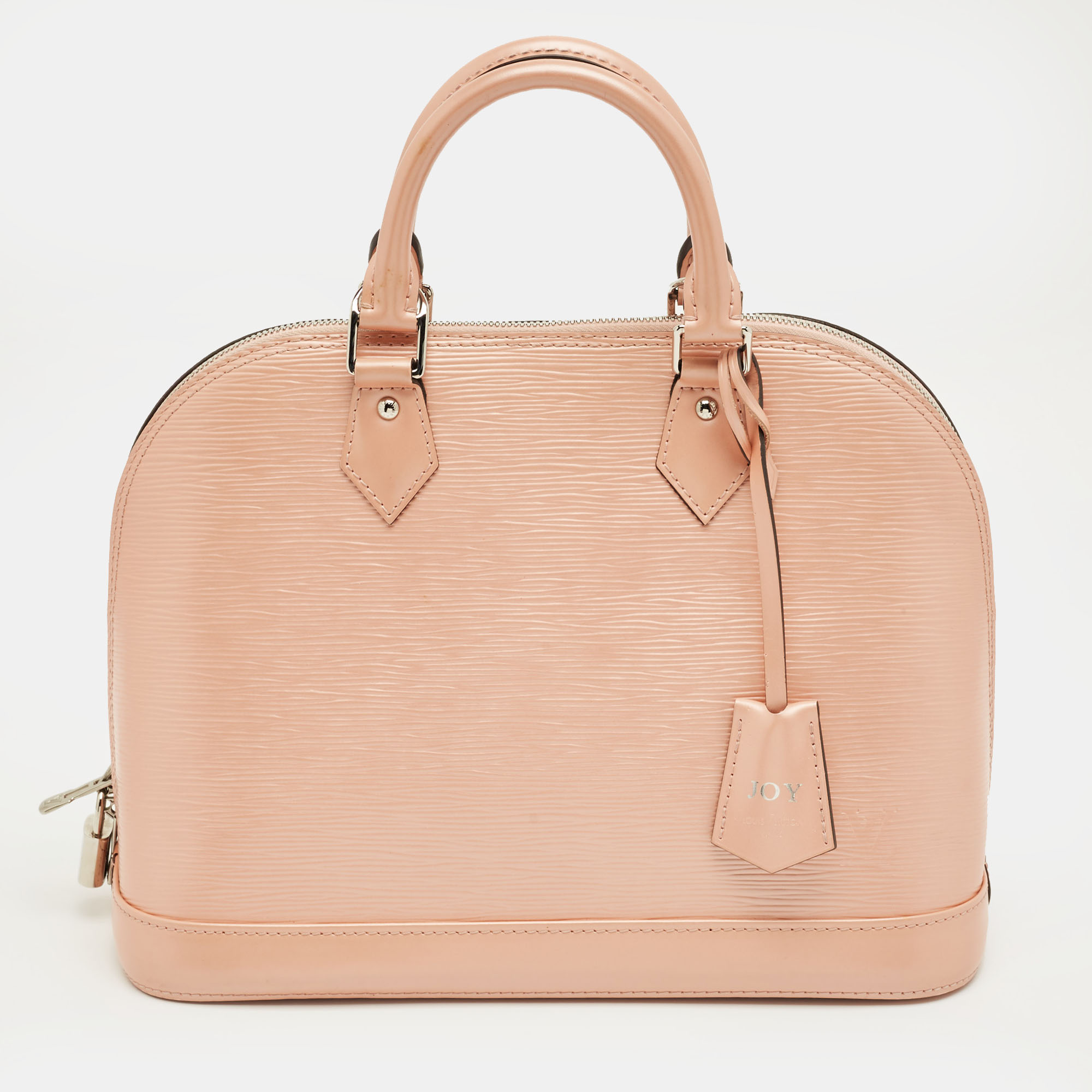 

Louis Vuitton Metallic Peach Epi Leather Alma PM Bag