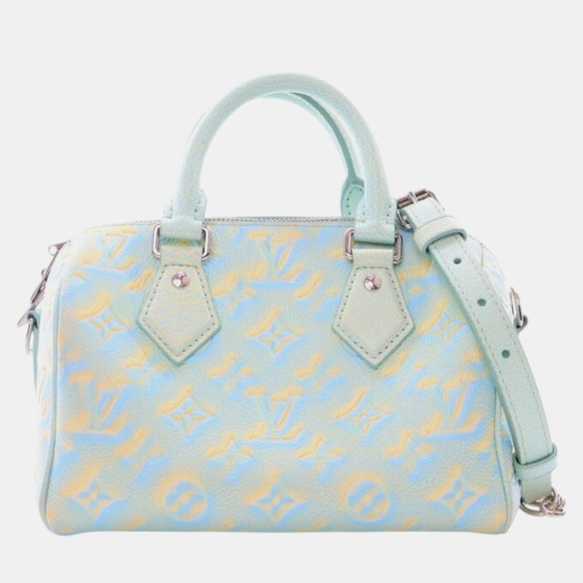 

Louis Vuitton Blue Monogram Empreinte Summer Stardust Speedy Bandouliere 20