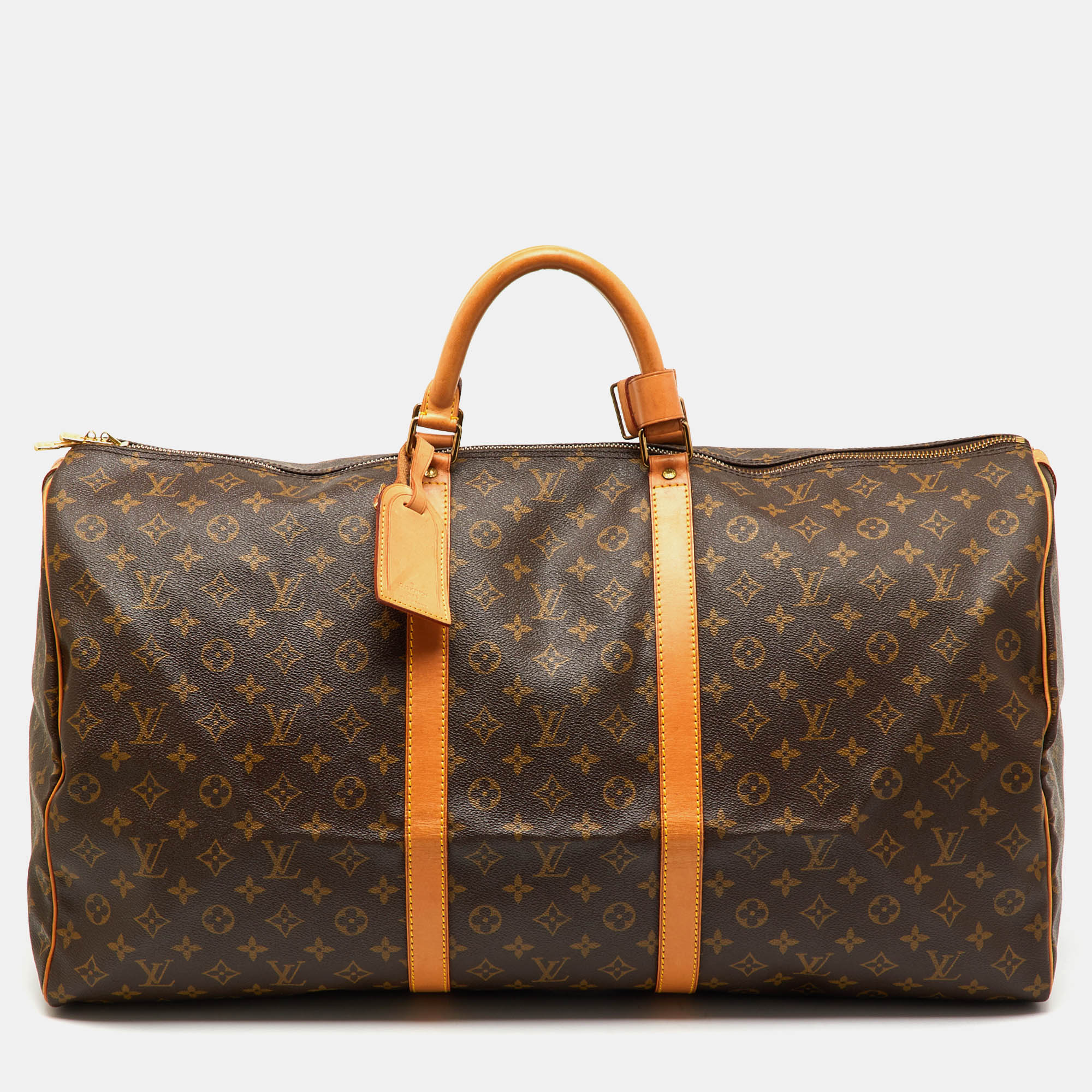 

Louis Vuitton Monogram Canvas Keepall Bandoulière 60 Bag, Brown