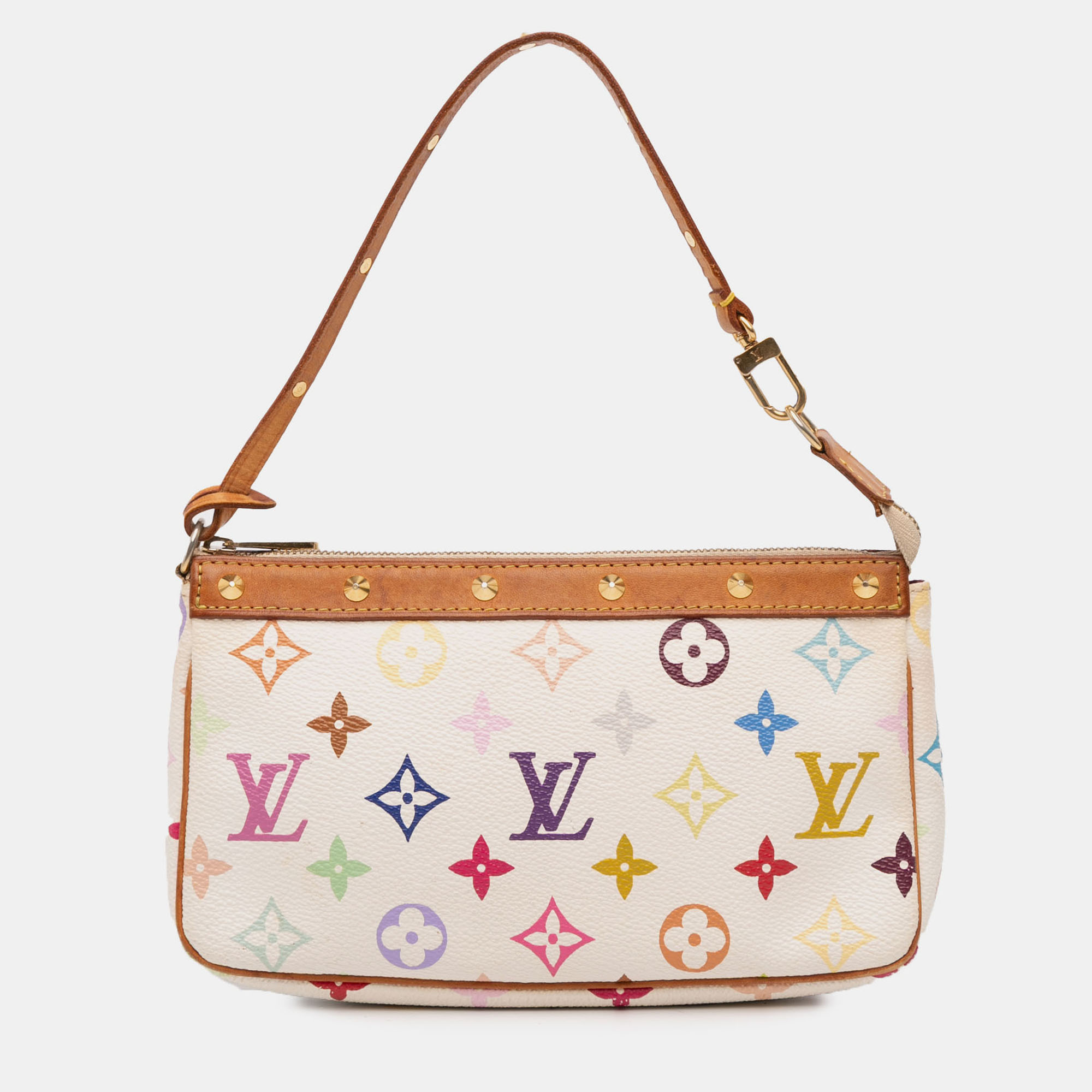 

Louis Vuitton White Monogram Multicolore Pochette Accessoires