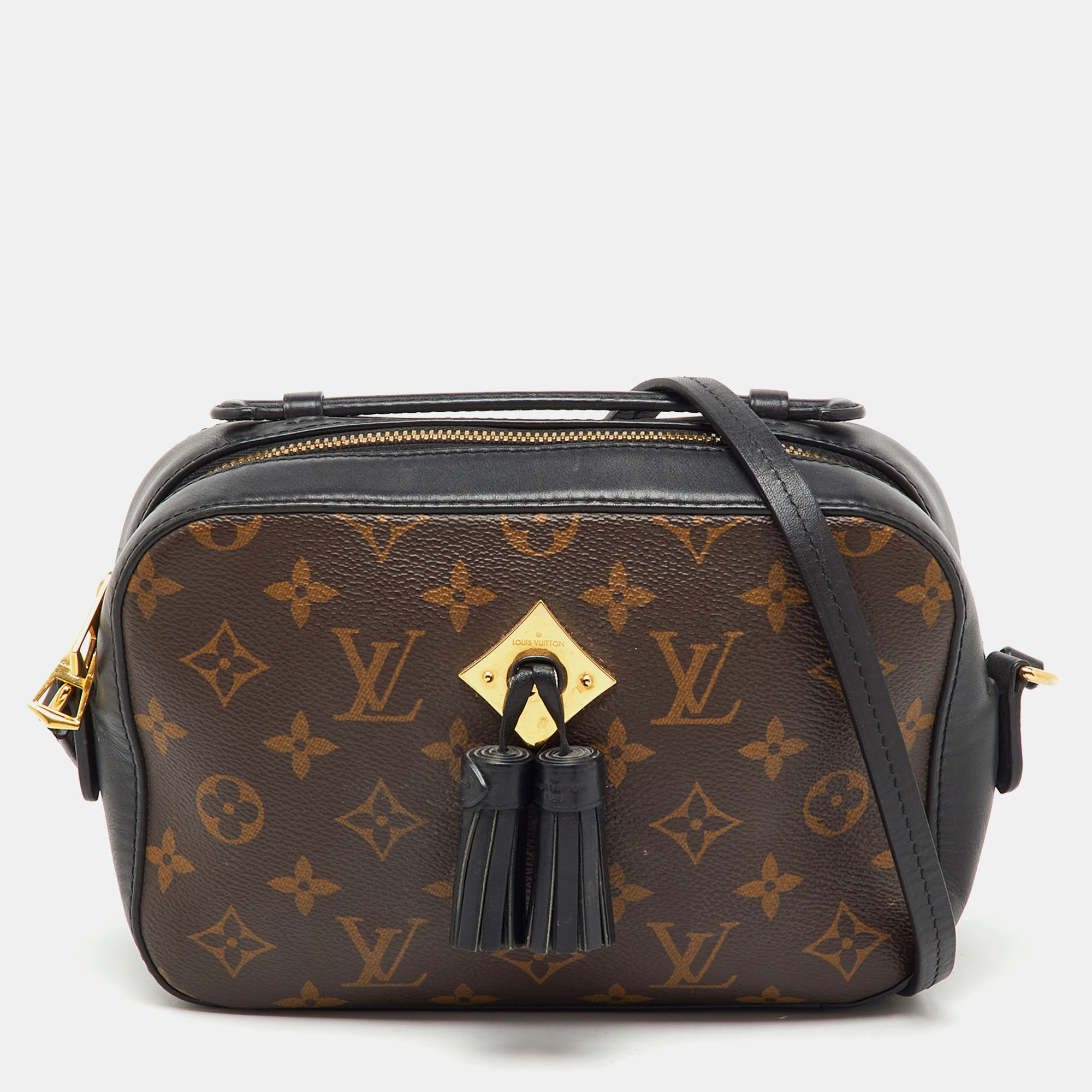 

Louis Vuitton Black Monogram Canvas Saintonge Bag, Brown