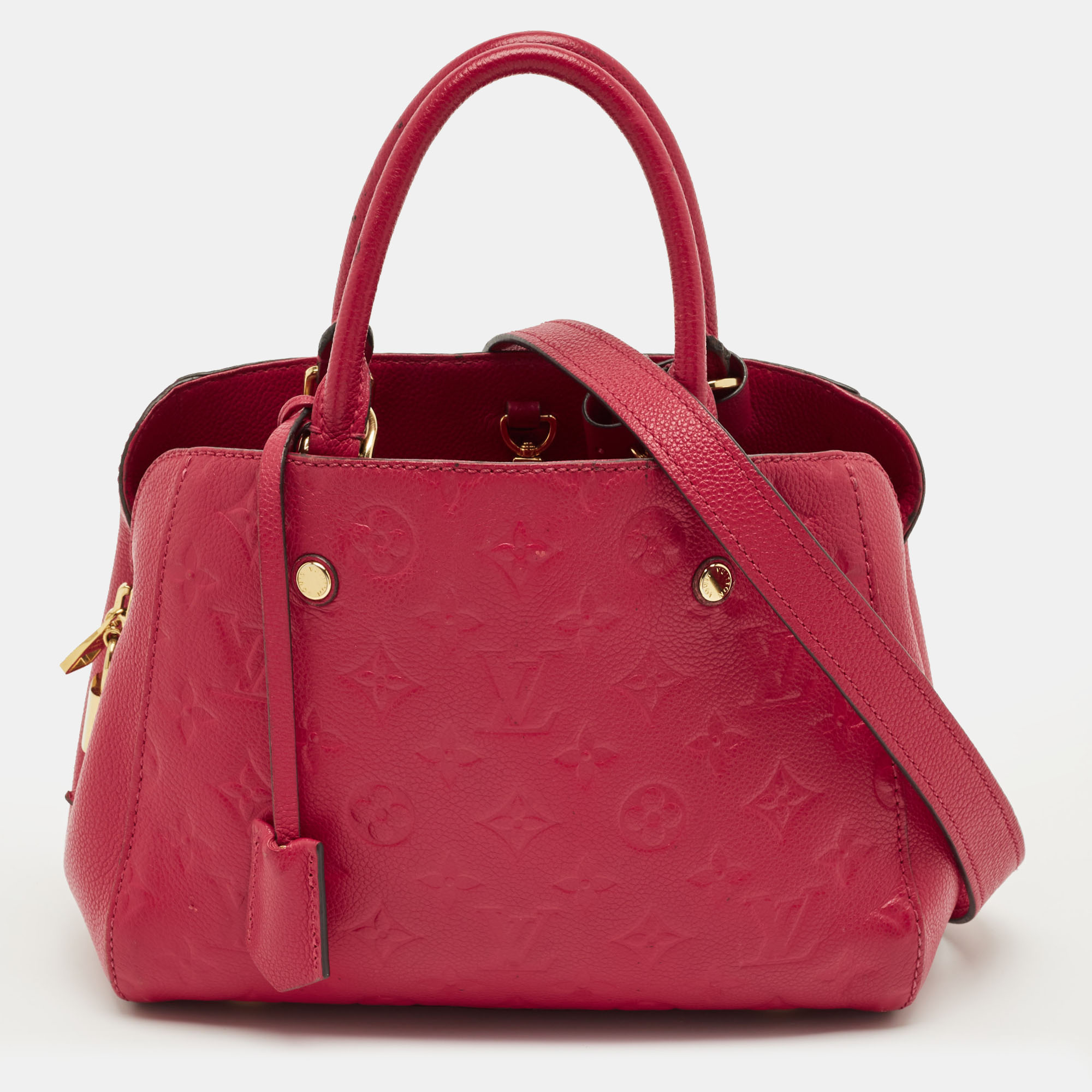 

Louis Vuitton Aurore Monogram Empreinte Leather Montaigne BB Bag, Pink