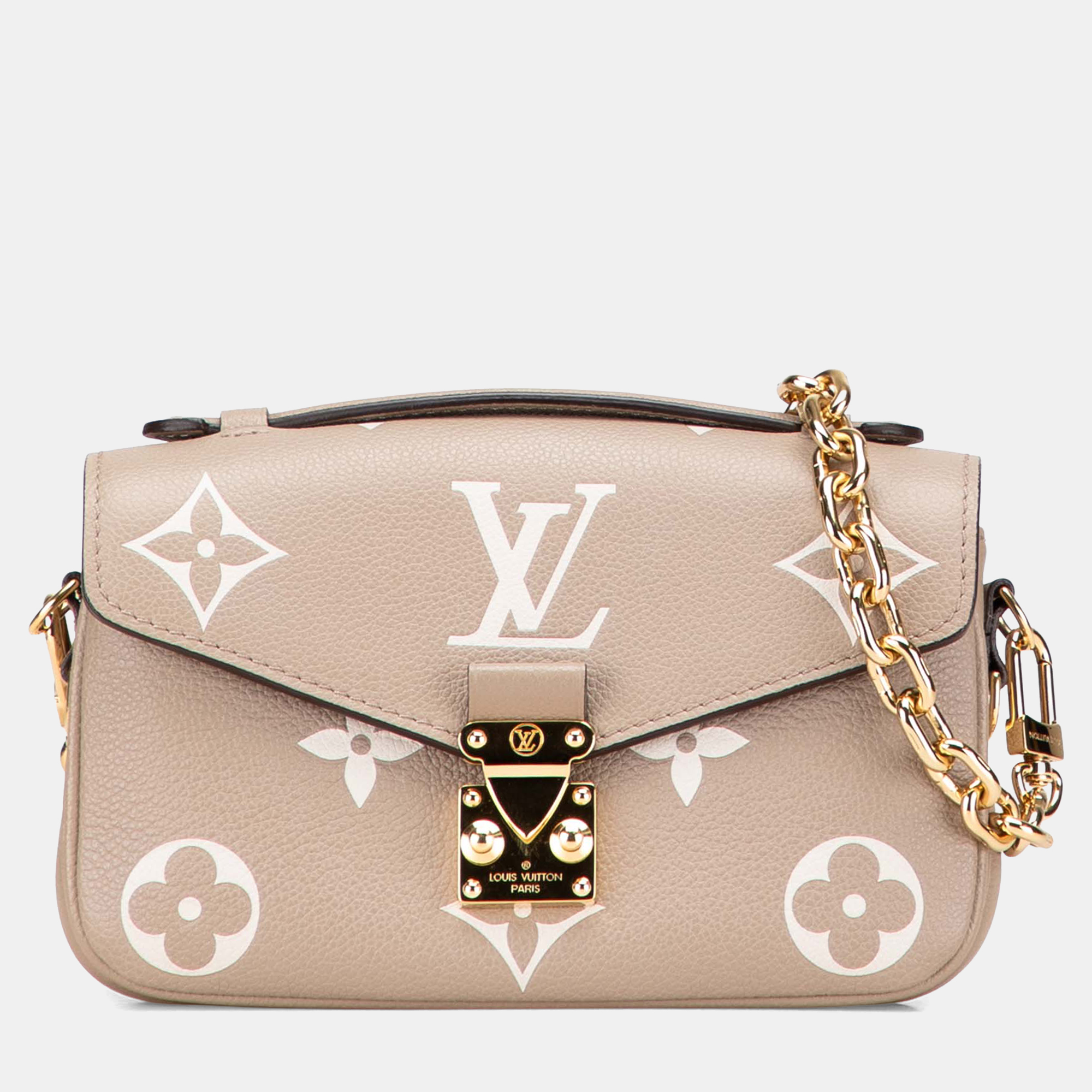

Louis Vuitton Beige Monogram Empreinte Pochette Metis East West