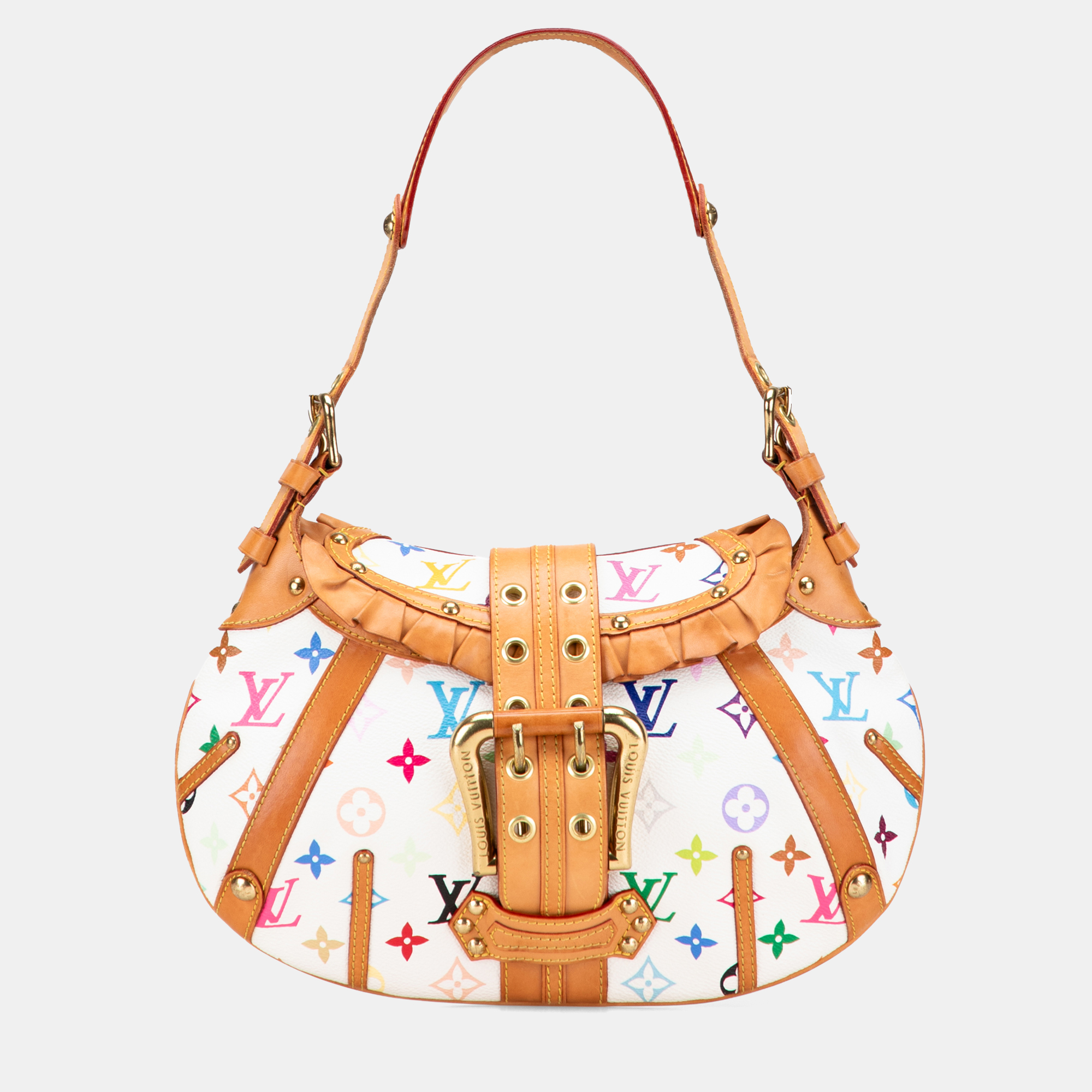 

Louis Vuitton White Monogram Multicolore Leonor
