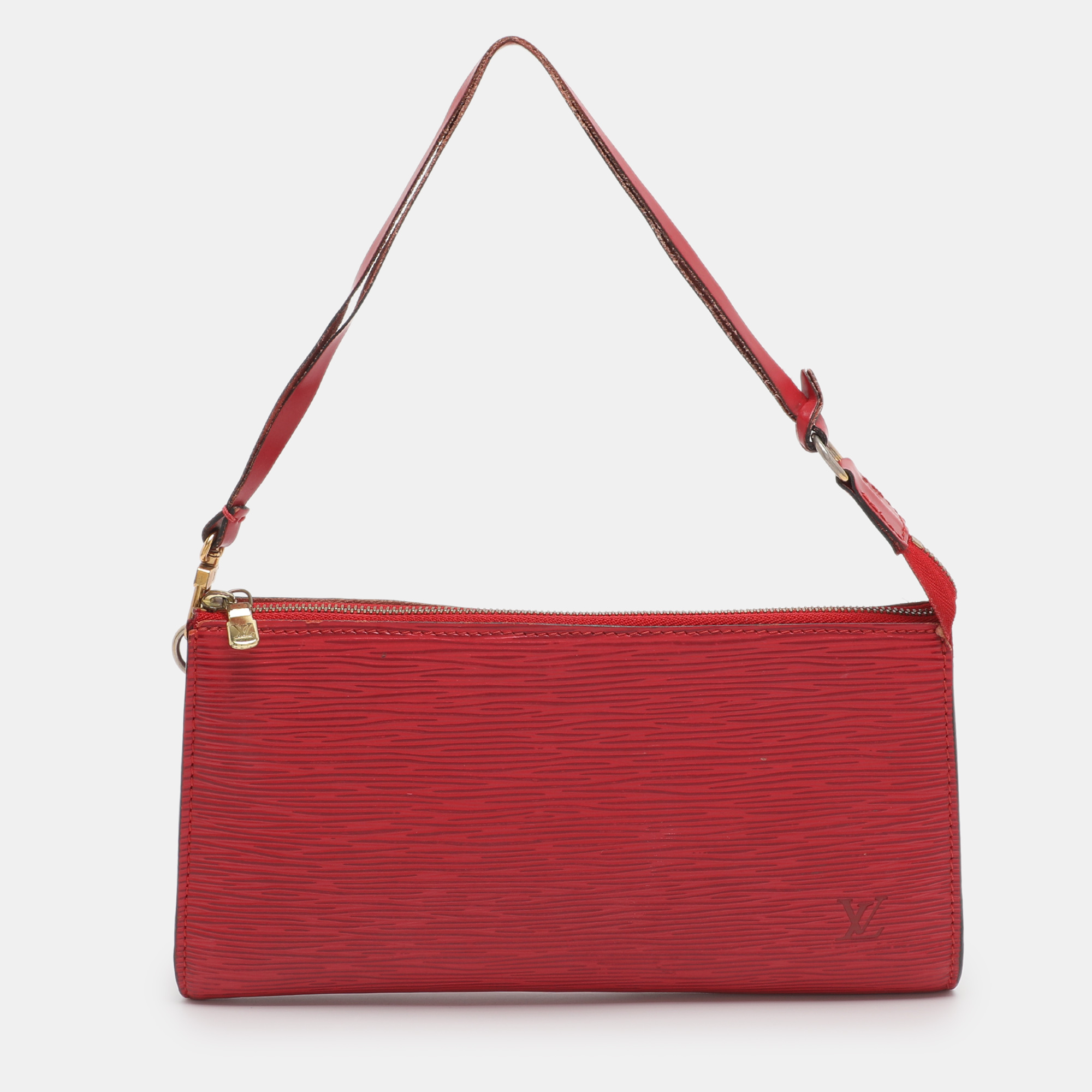 

Louis Vuitton Castilian Red Epi Leather Pochette Accessoires Bag
