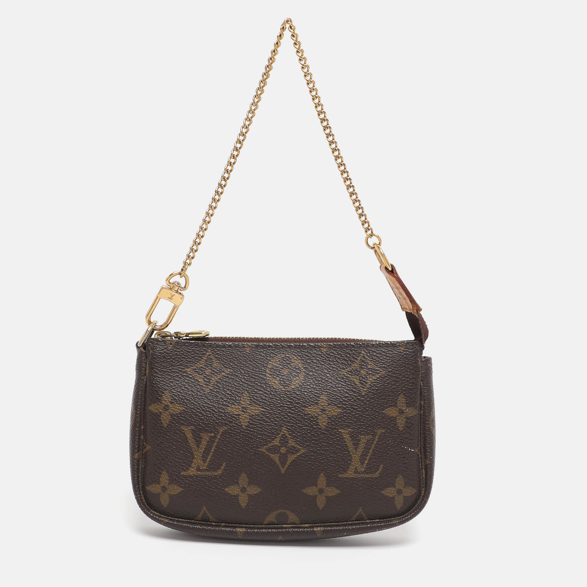 

Louis Vuitton Monogram Canvas Mini Pochette Accessoires, Brown