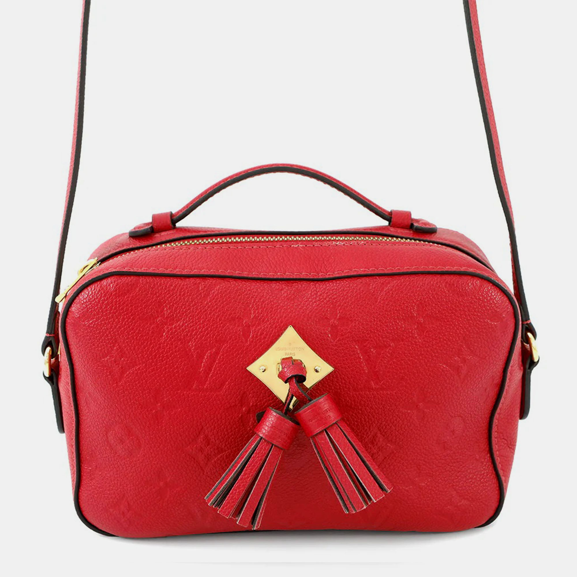 

Louis Vuitton Saintonge Scarlet Monogram Empreinte Leather Handbag, Red