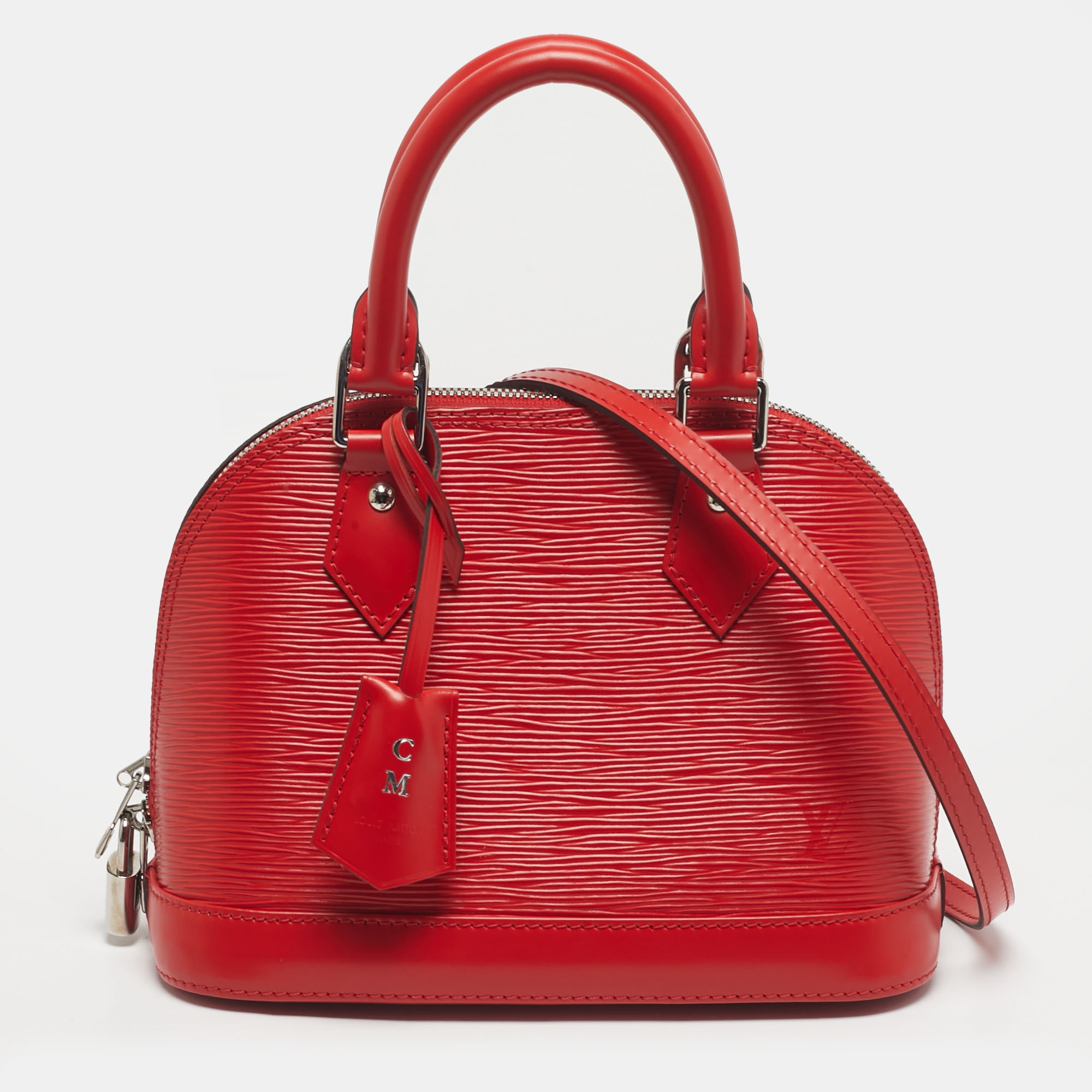 

Louis Vuitton Coquelicot Epi Leather Alma BB Bag, Red