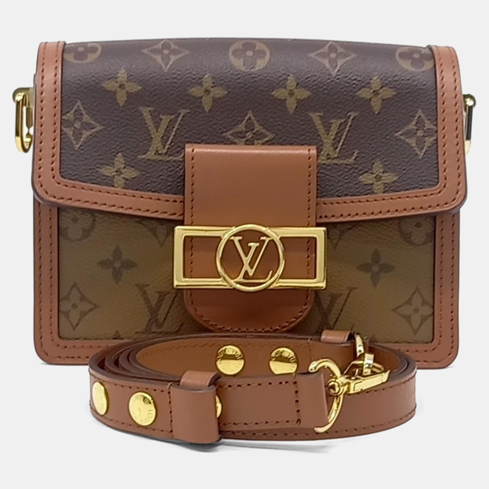 

Louis Vuitton Brown Coated Canvas Mini Dauphine