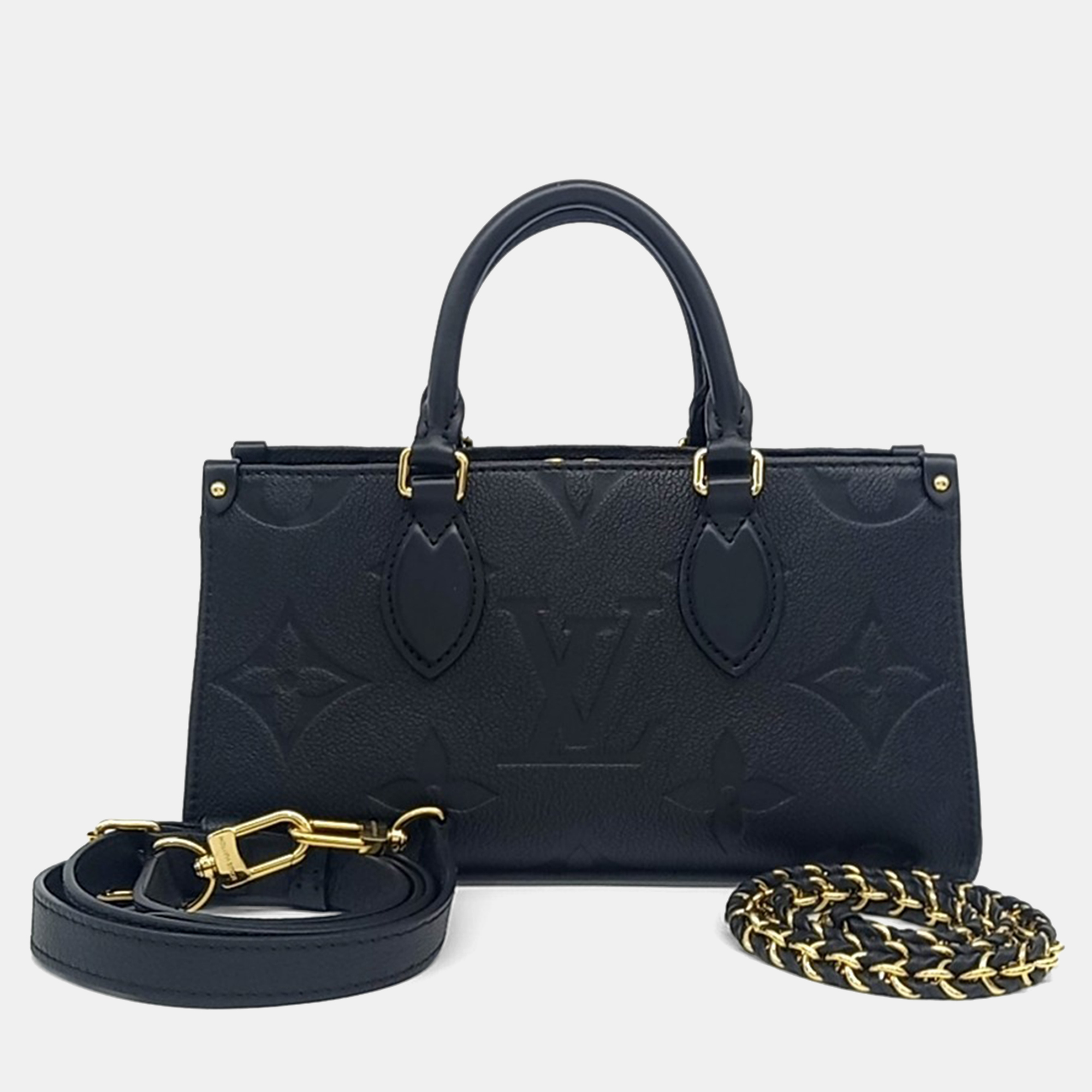 

Louis Vuitton Black Leather Empreinte On the Go East West