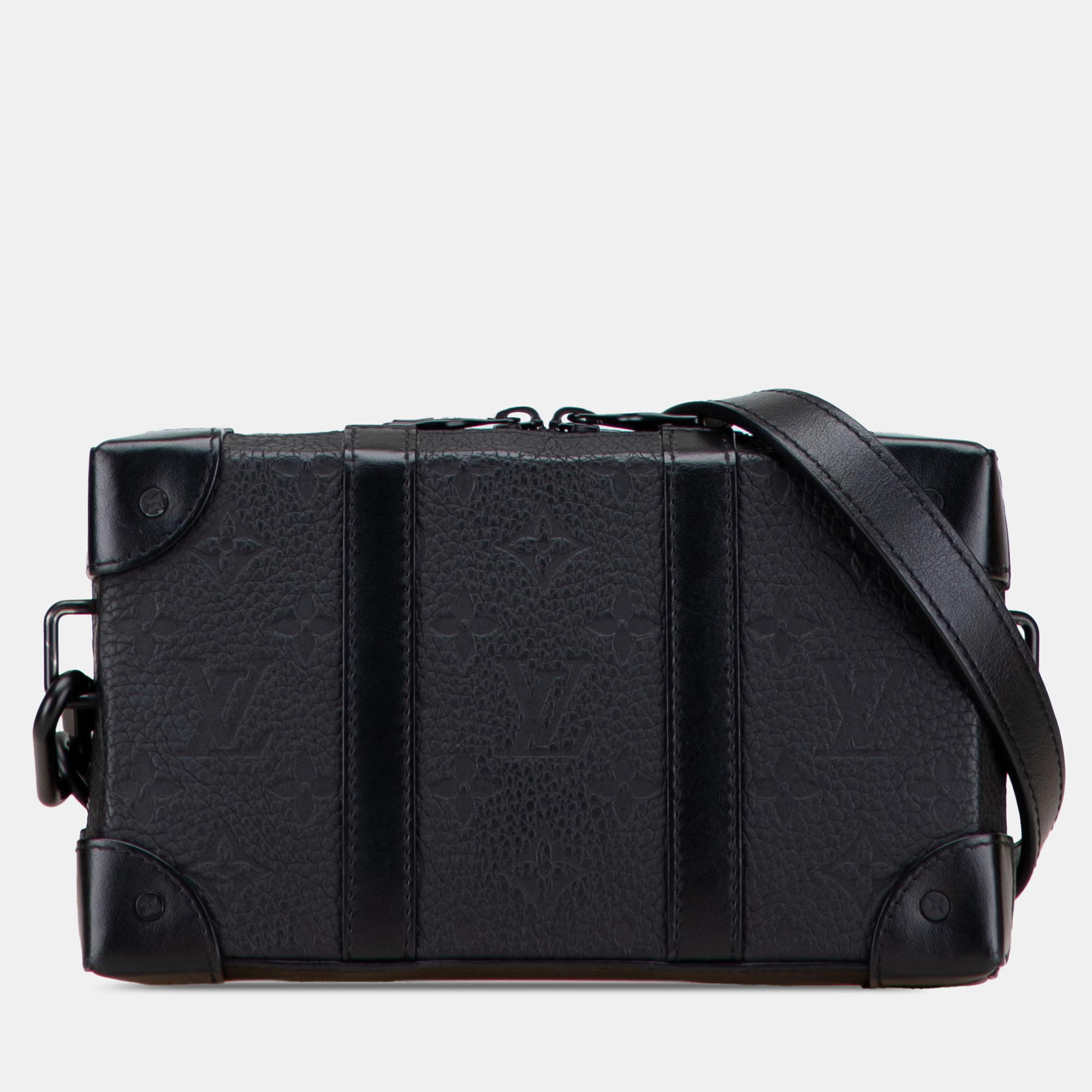 

Louis Vuitton Black Monogram Taurillon Soft Trunk Wallet