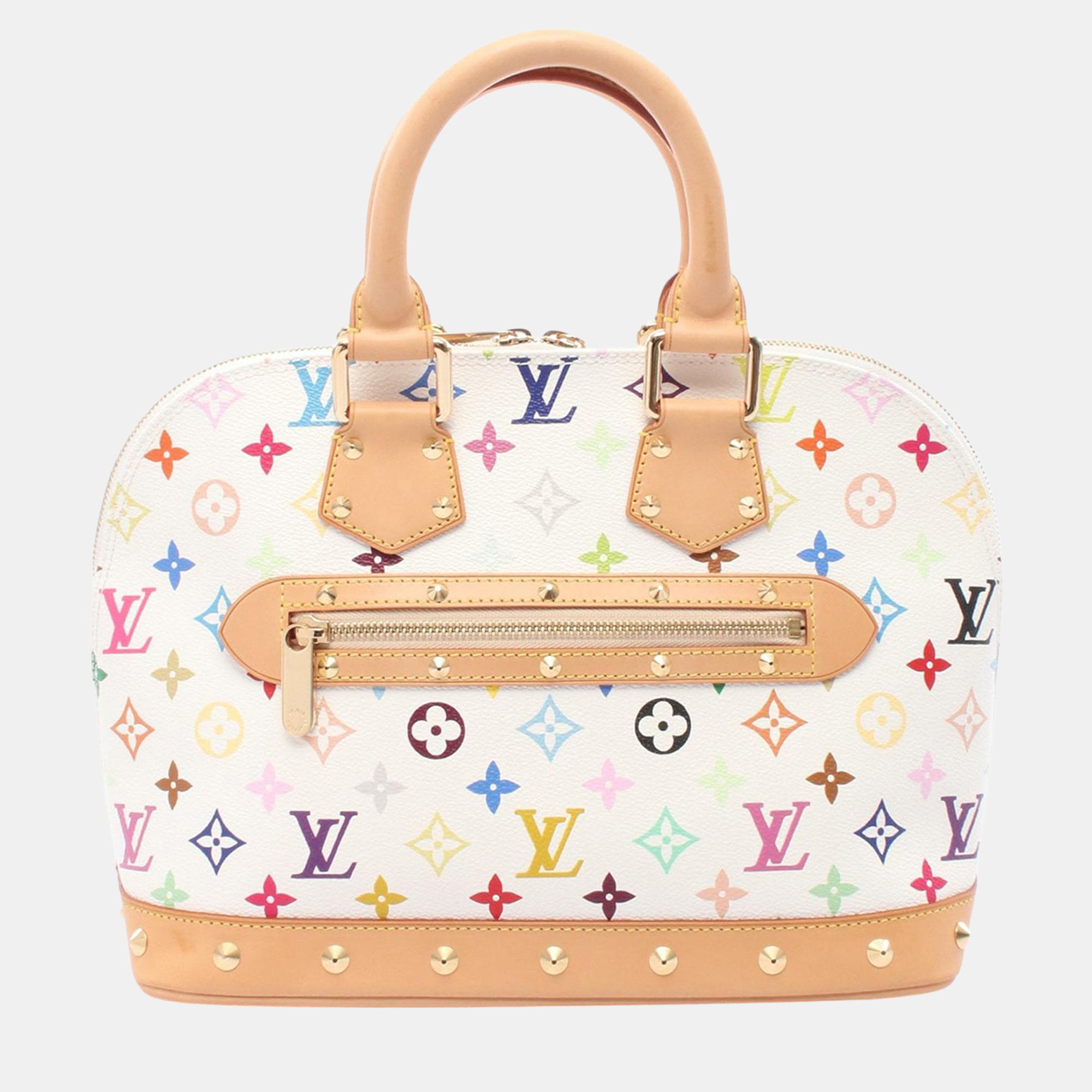 

Louis Vuitton White Monogram Multicolore Alma PM