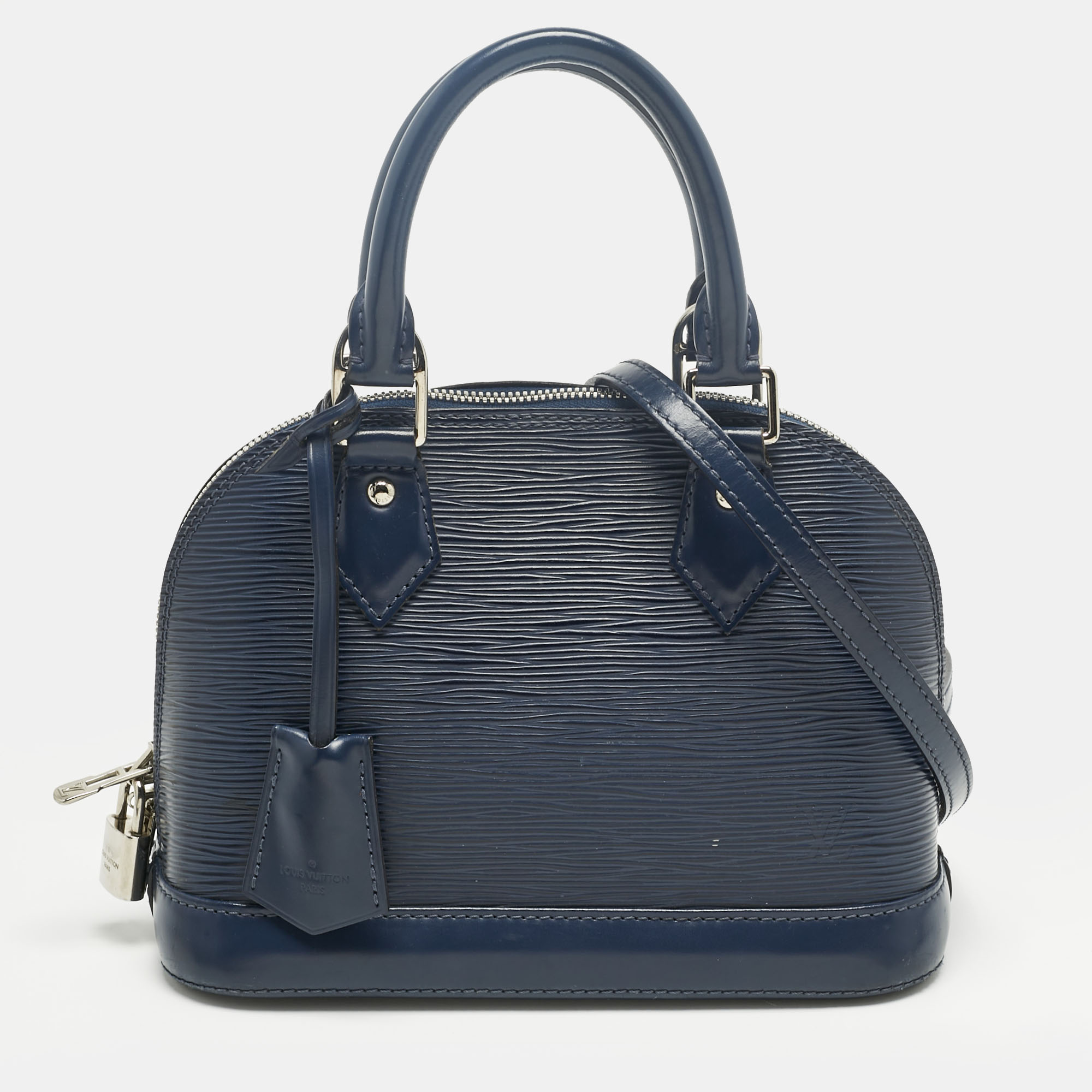 

Louis Vuitton Indigo Epi Leather Alma BB Bag, Blue