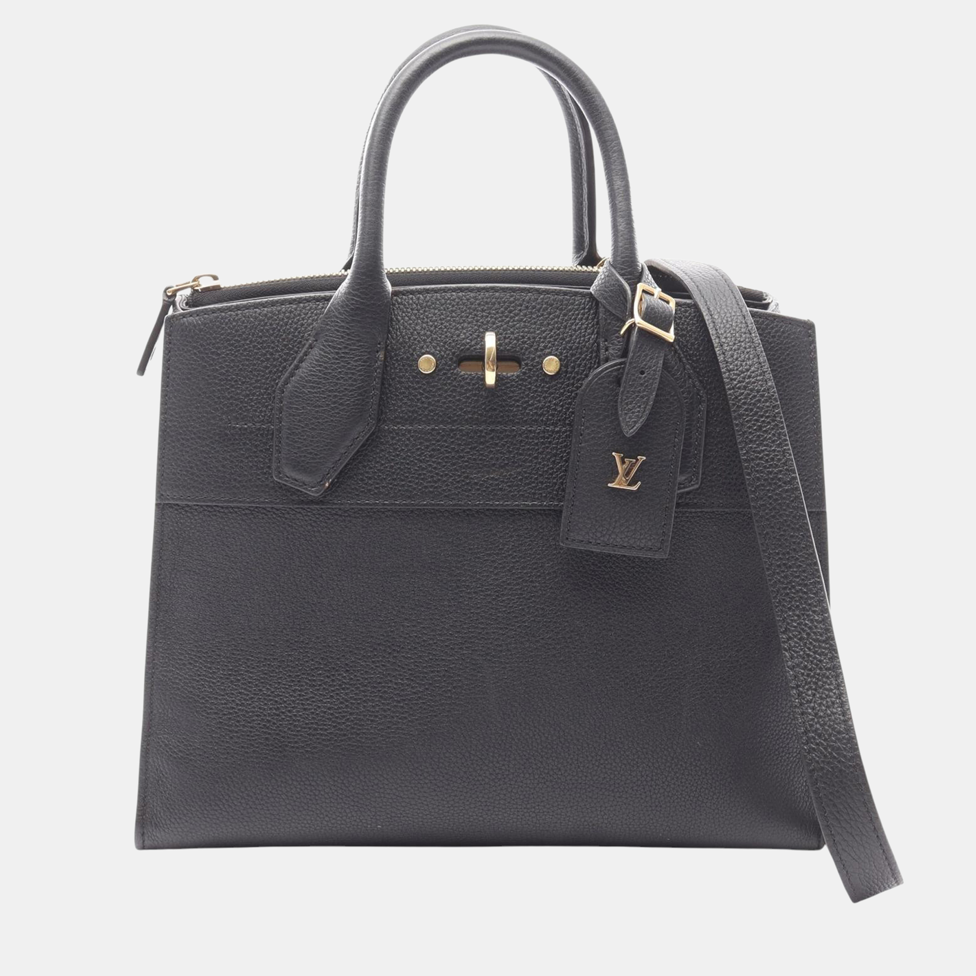

Louis Vuitton Black Taurillon City Steamer PM