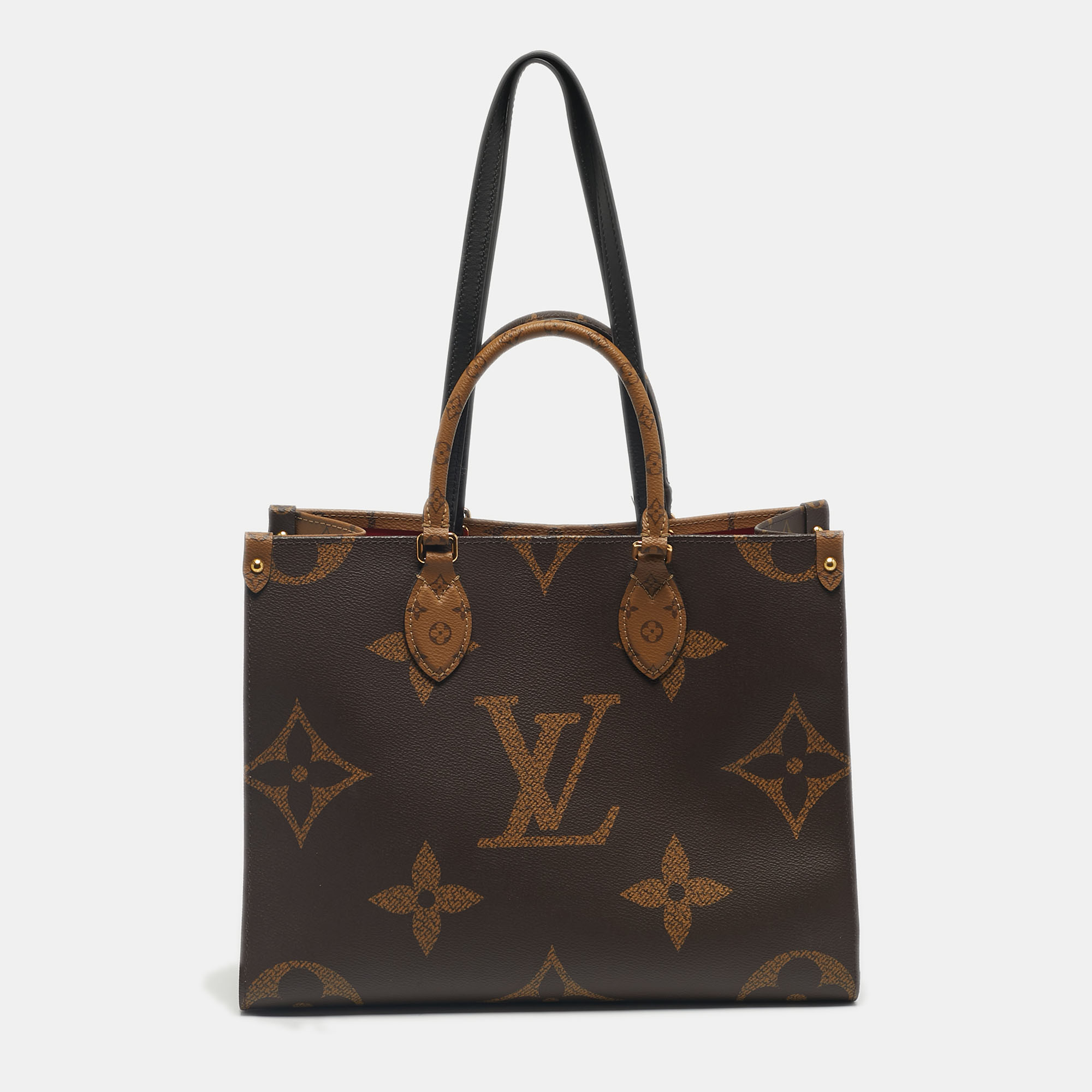 

Louis Vuitton Monogram Giant Reverse Canvas Onthego MM Bag, Brown